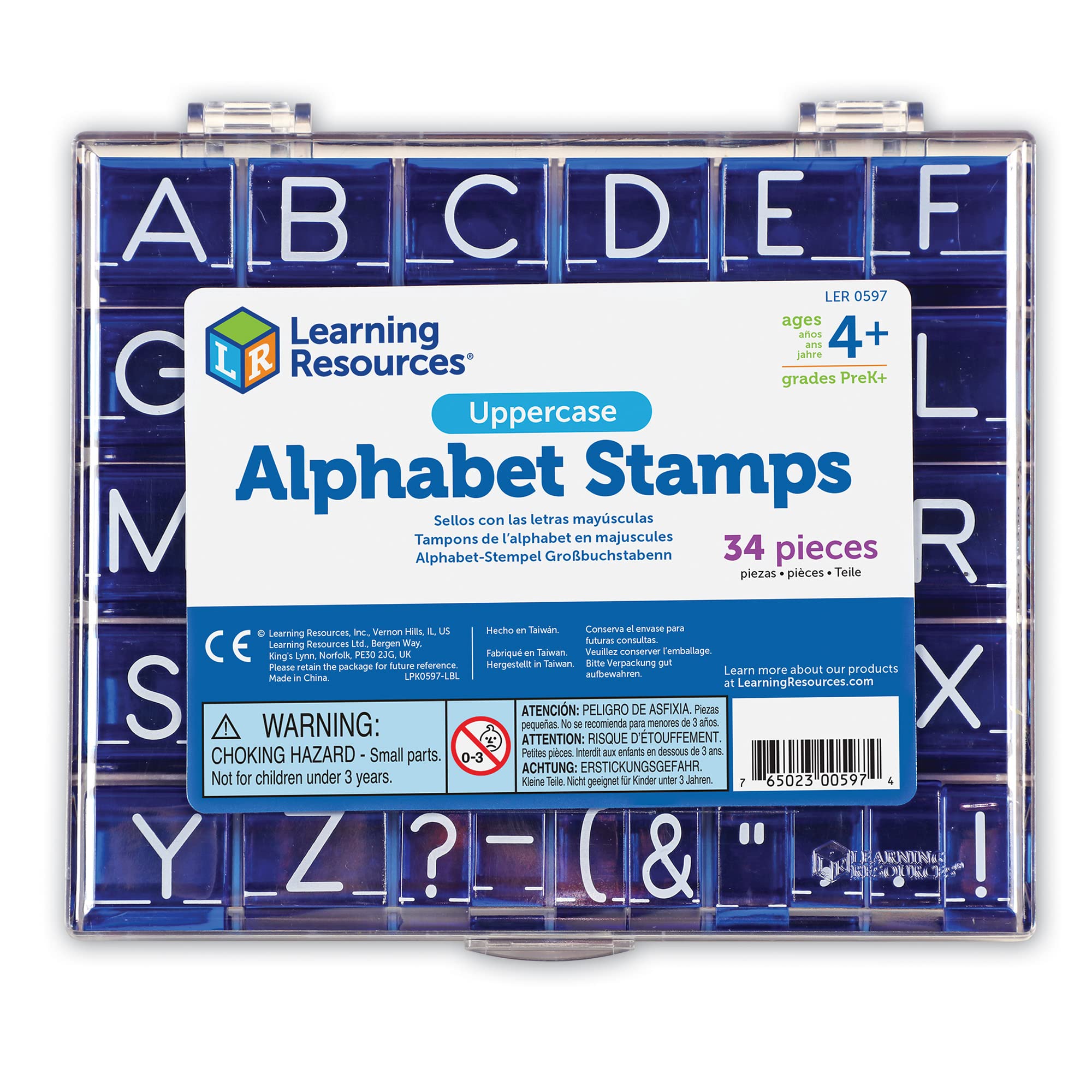 Foto 1 | Alphabet Stamps Learning Resources En Mayúsculas, Juego De 26 Unidades Para Mayores De 4 Años - Venta Internacional.