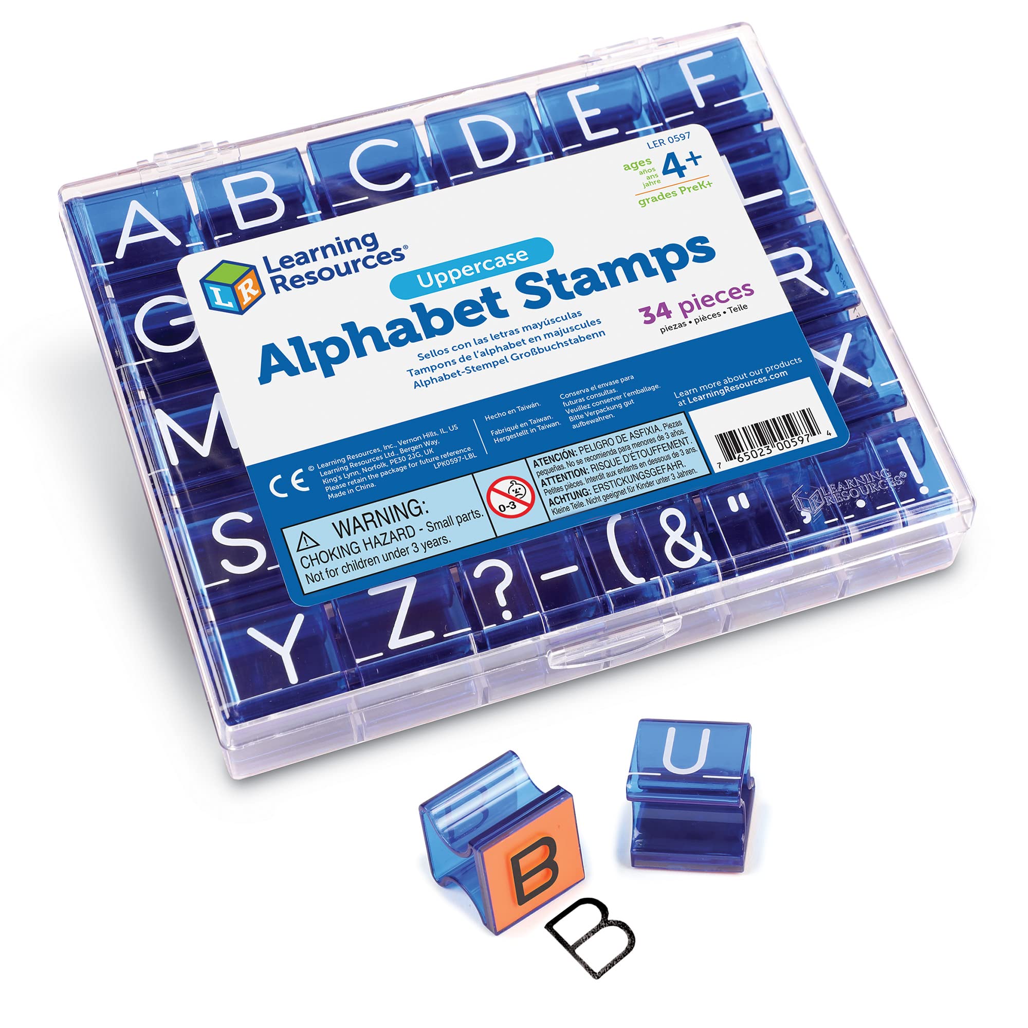 Foto 3 | Alphabet Stamps Learning Resources En Mayúsculas, Juego De 26 Unidades Para Mayores De 4 Años - Venta Internacional.