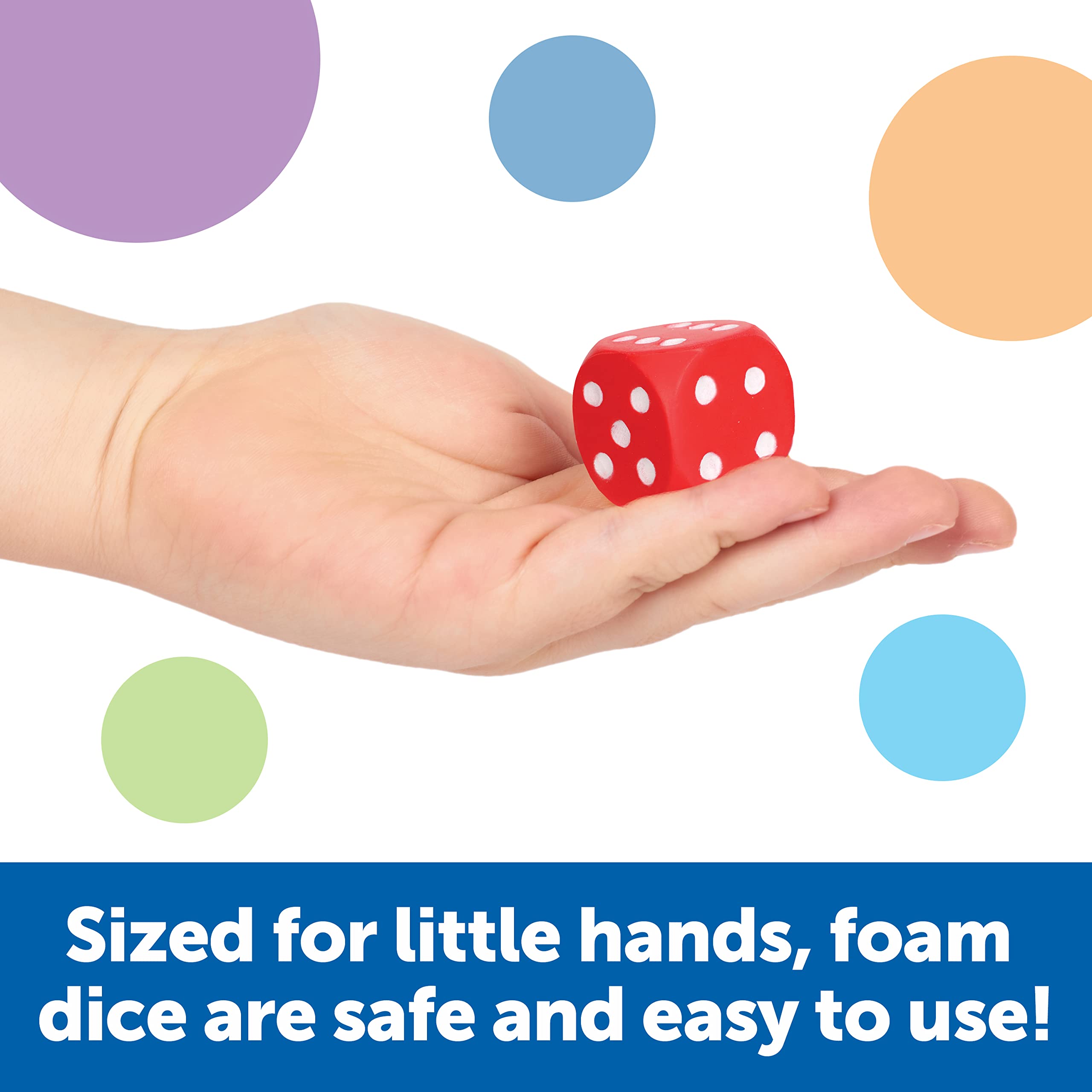 Foto 4 pulgar | Foam Dice Learning Resources Con Puntos Rojos Y Azules, 6 Caras, Juego De 2 - Venta Internacional.
