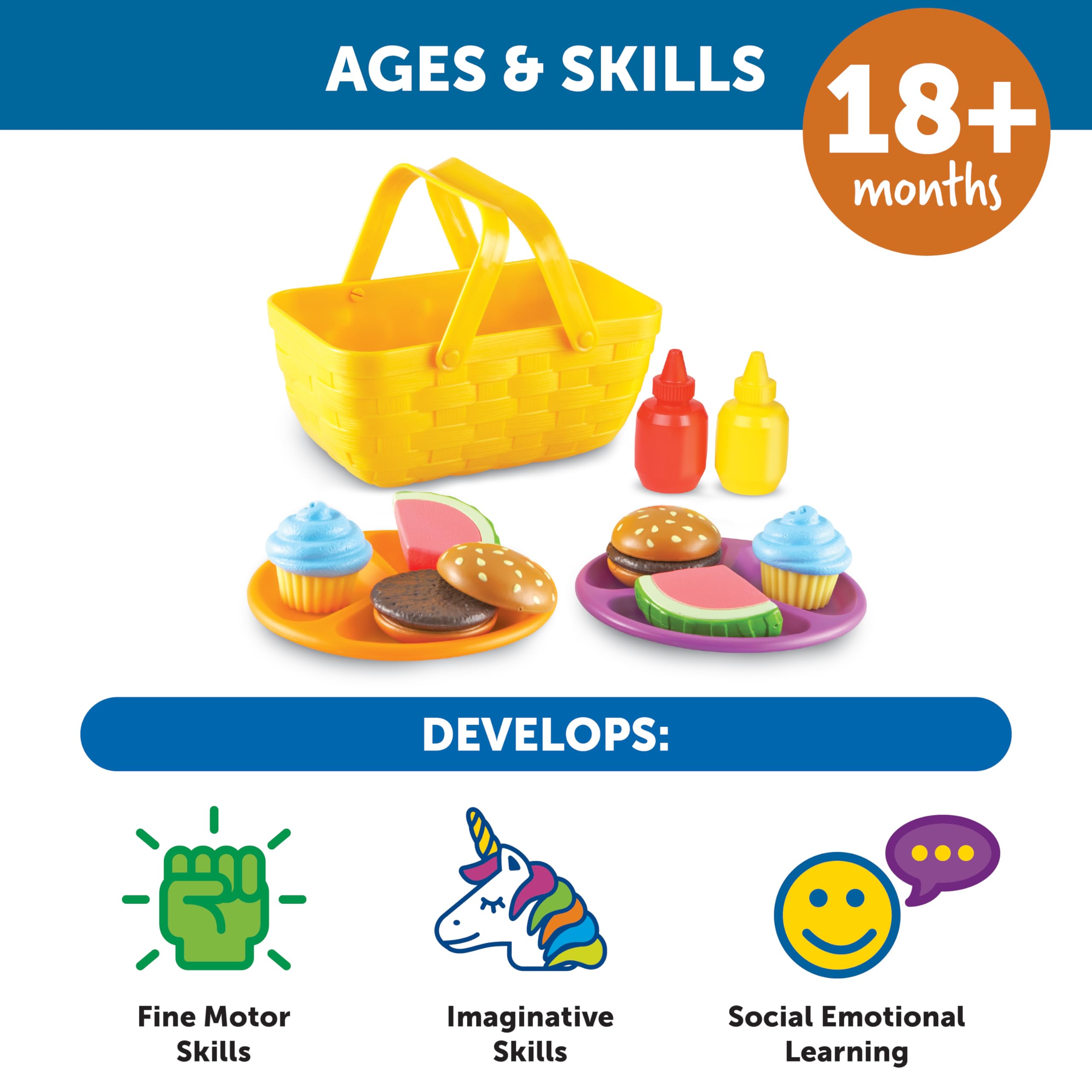 Foto 6 | Set De Pícnic Learning Resources New Sprouts, 15 Piezas Para Mayores De 18 Meses - Venta Internacional.