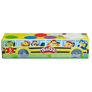 Foto 3 | Autobús Escolar Clay Play-doh, Paquete Variado De 5 Unidades, Hasbro - Venta Internacional.