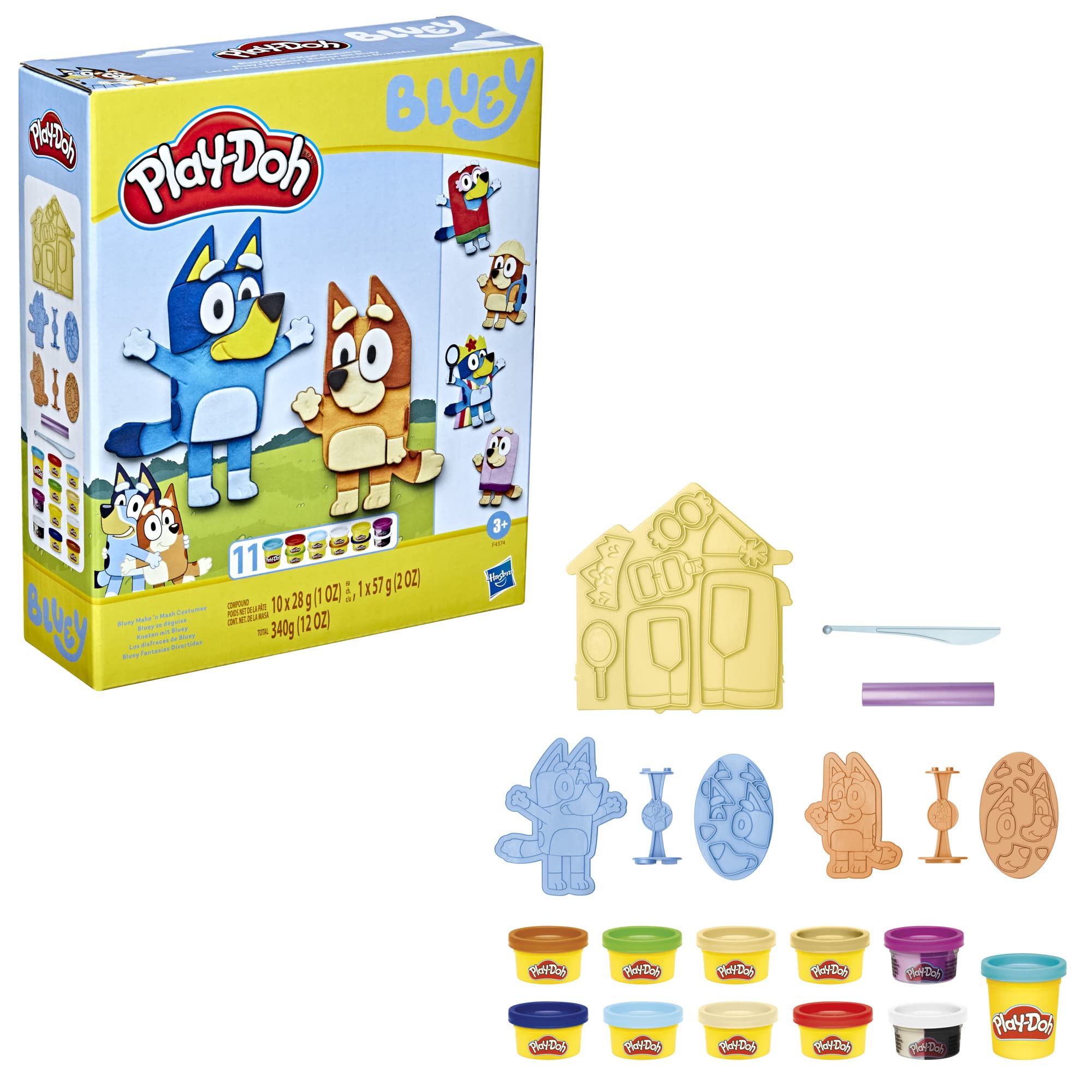 Disfraces Play-doh Bluey Make 'n Mash De Playset Con 11 Latas - Venta Internacional.