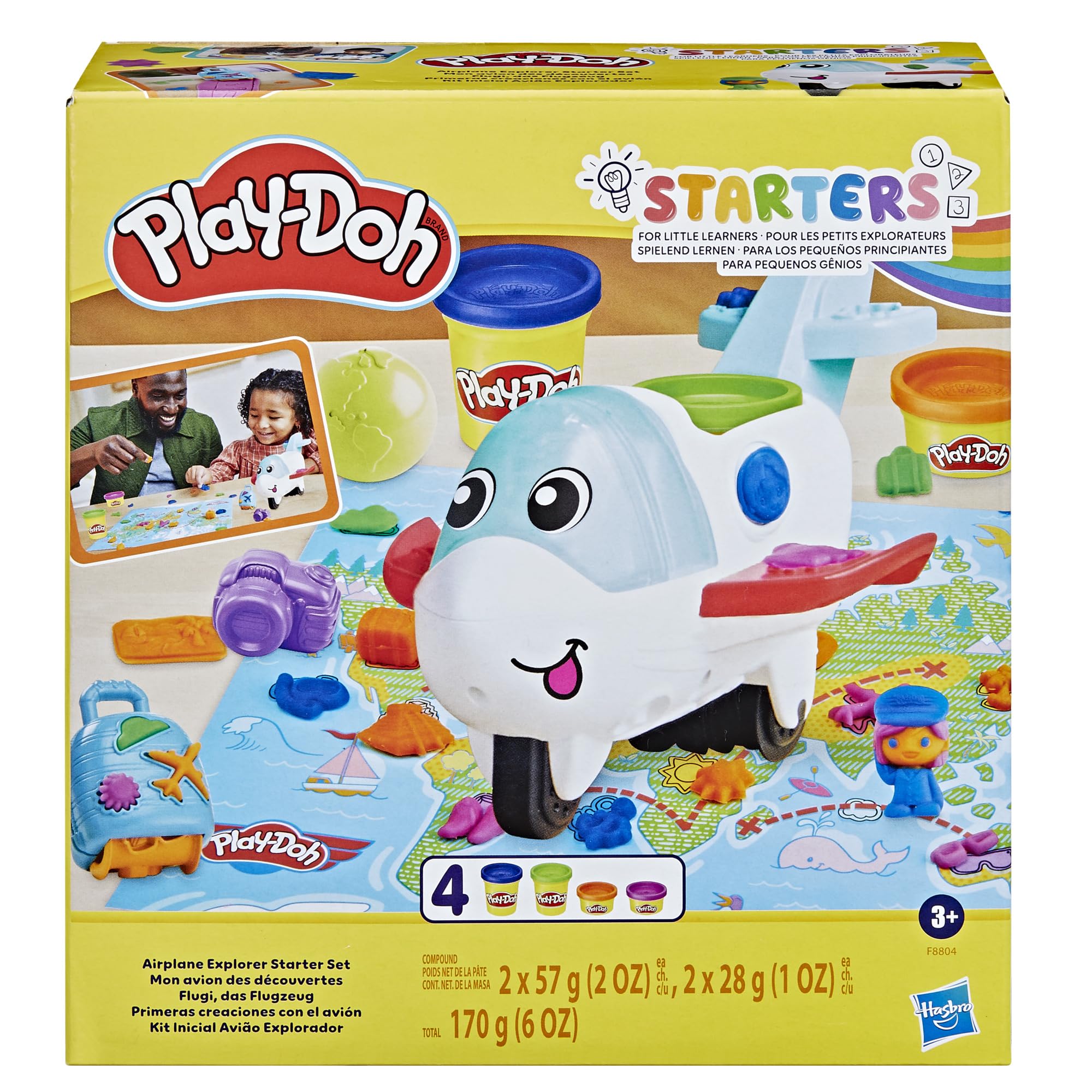 Foto 3 pulgar | Set De Inicio Play-doh Airplane Explorer Con Jet Y Mapa Mundial - Venta Internacional.