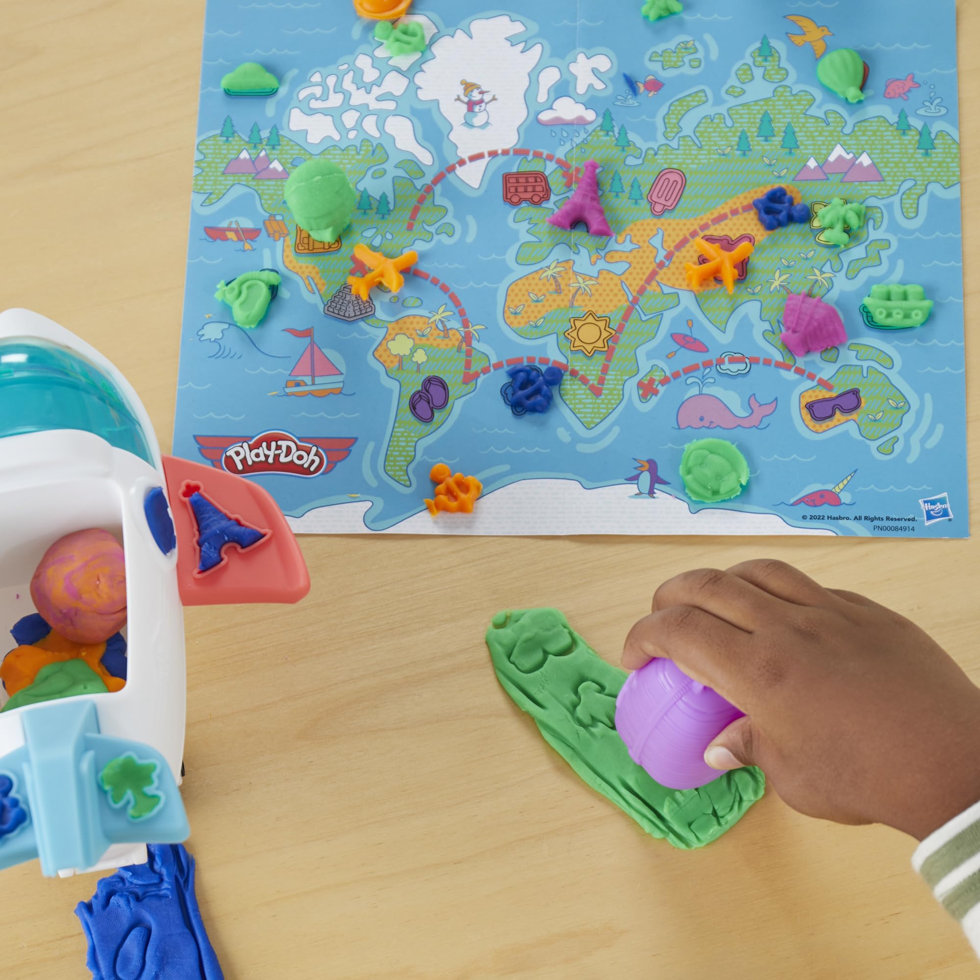 Foto 4 pulgar | Set De Inicio Play-doh Airplane Explorer Con Jet Y Mapa Mundial - Venta Internacional.