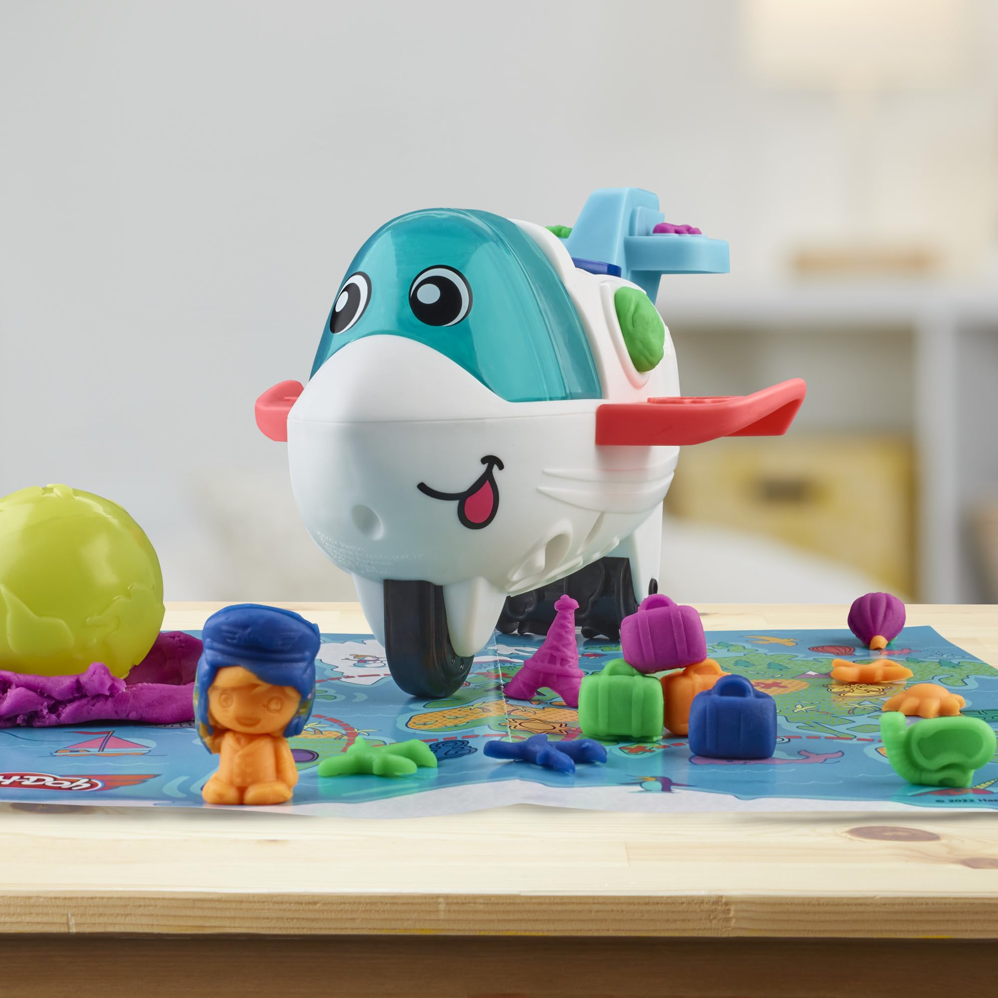 Foto 5 pulgar | Set De Inicio Play-doh Airplane Explorer Con Jet Y Mapa Mundial - Venta Internacional.