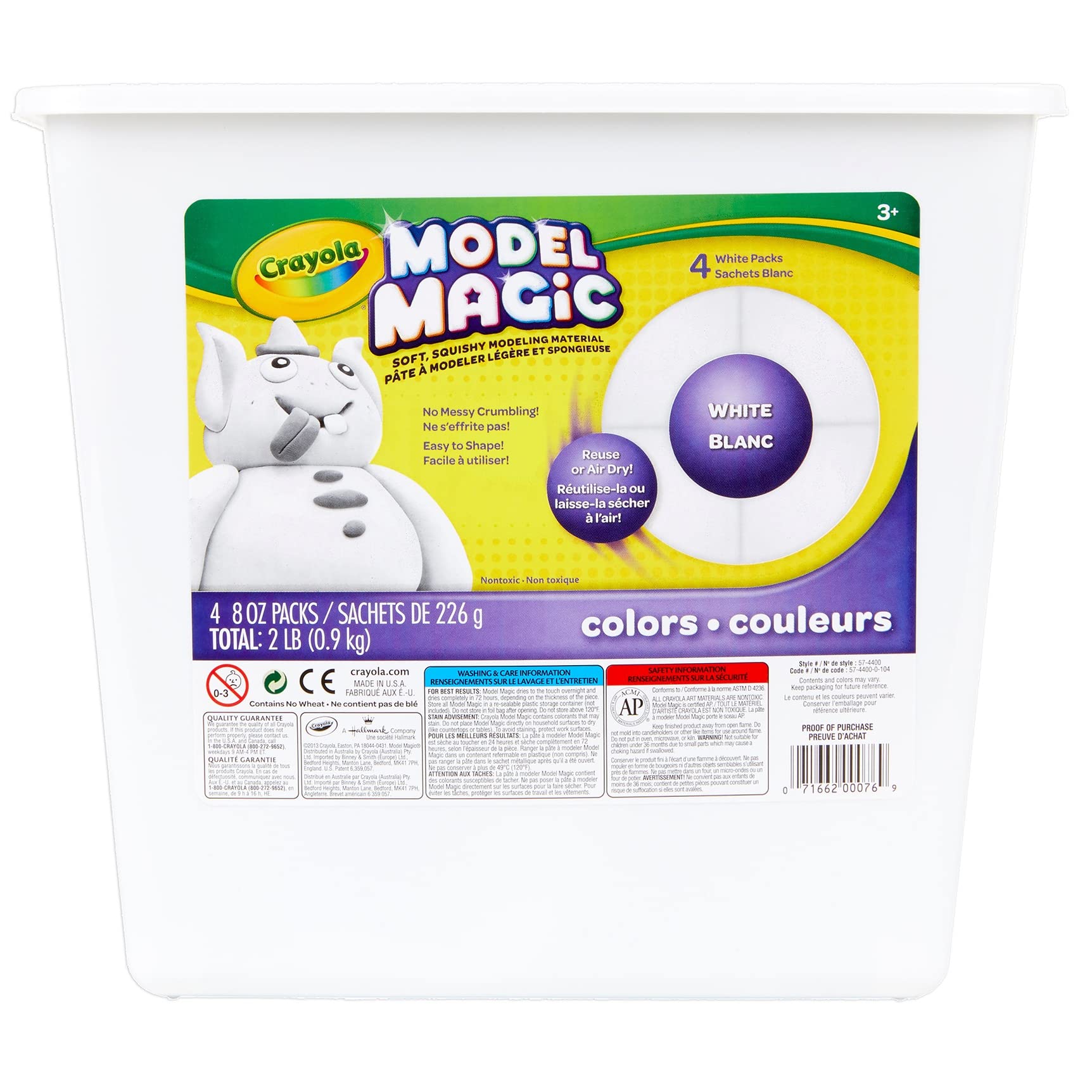 Foto 2 pulgar | Arcilla De Modelar Crayola Model Magic White, Cubo De 900 G Para Niños A Partir De 3 Años - Venta Internacional.
