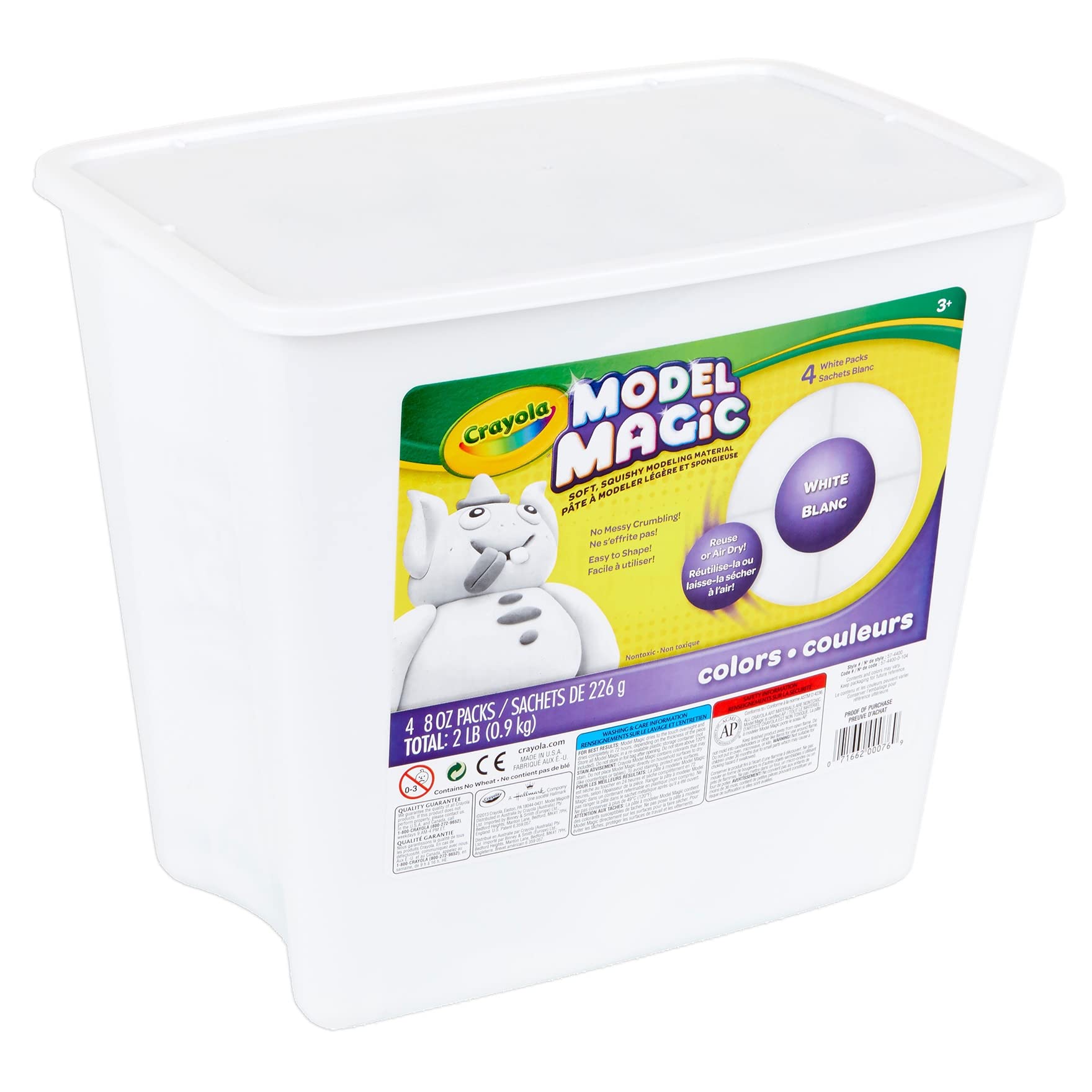 Foto 3 pulgar | Arcilla De Modelar Crayola Model Magic White, Cubo De 900 G Para Niños A Partir De 3 Años - Venta Internacional.