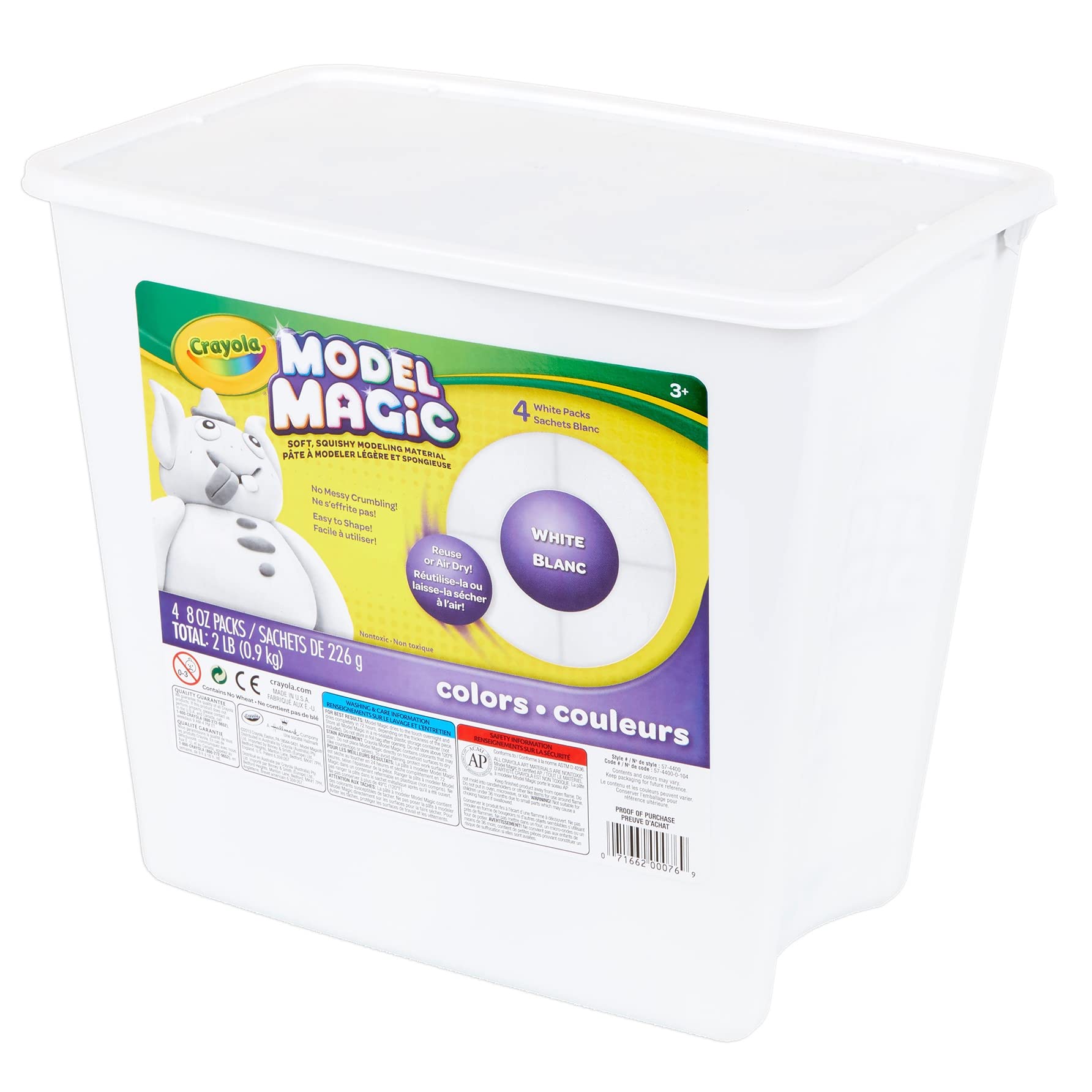 Foto 4 pulgar | Arcilla De Modelar Crayola Model Magic White, Cubo De 900 G Para Niños A Partir De 3 Años - Venta Internacional.