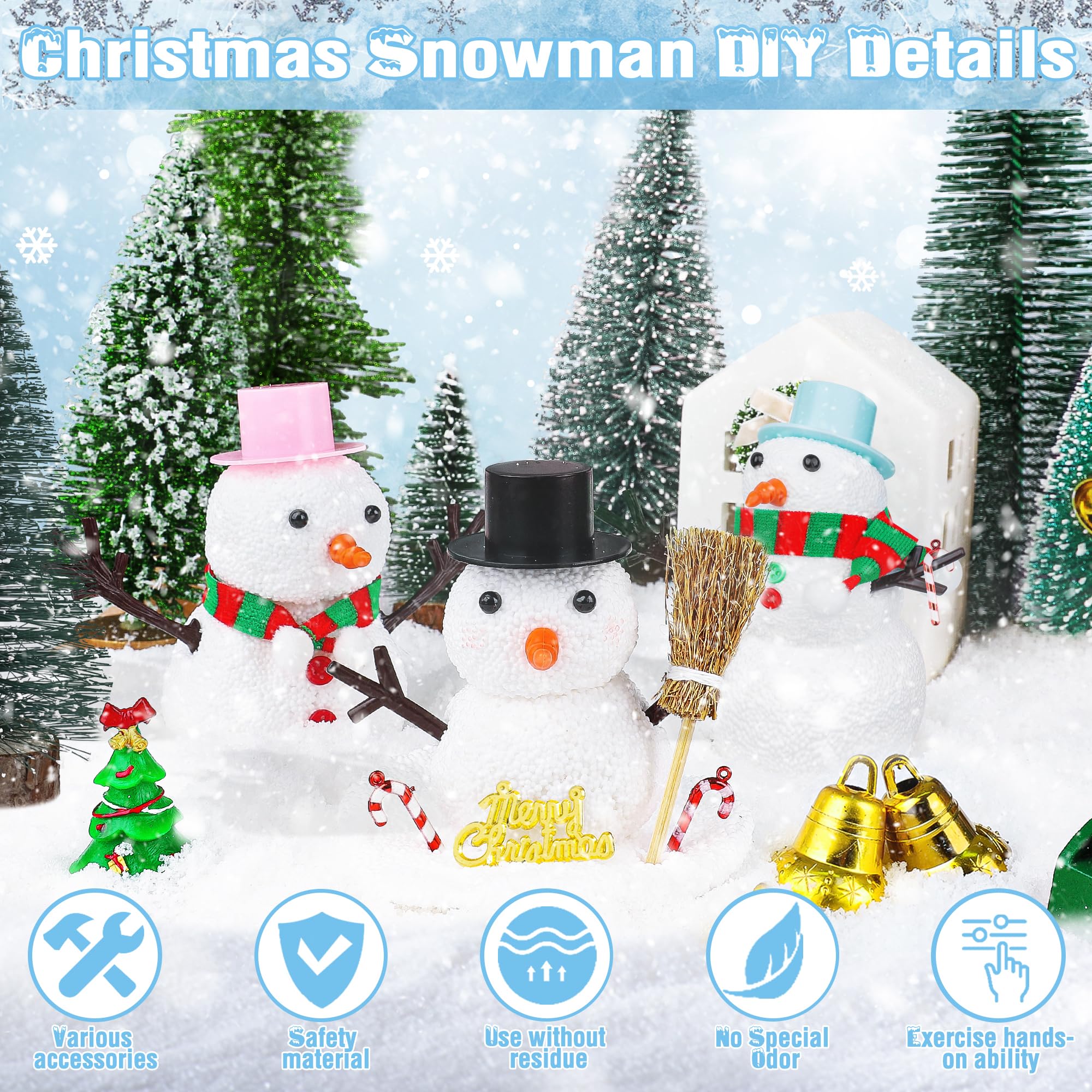 Foto 3 | Kit para Construir Muñeco de Nieve Eoboh con 24 Unidades de Arcilla Blanca - Venta Internacional