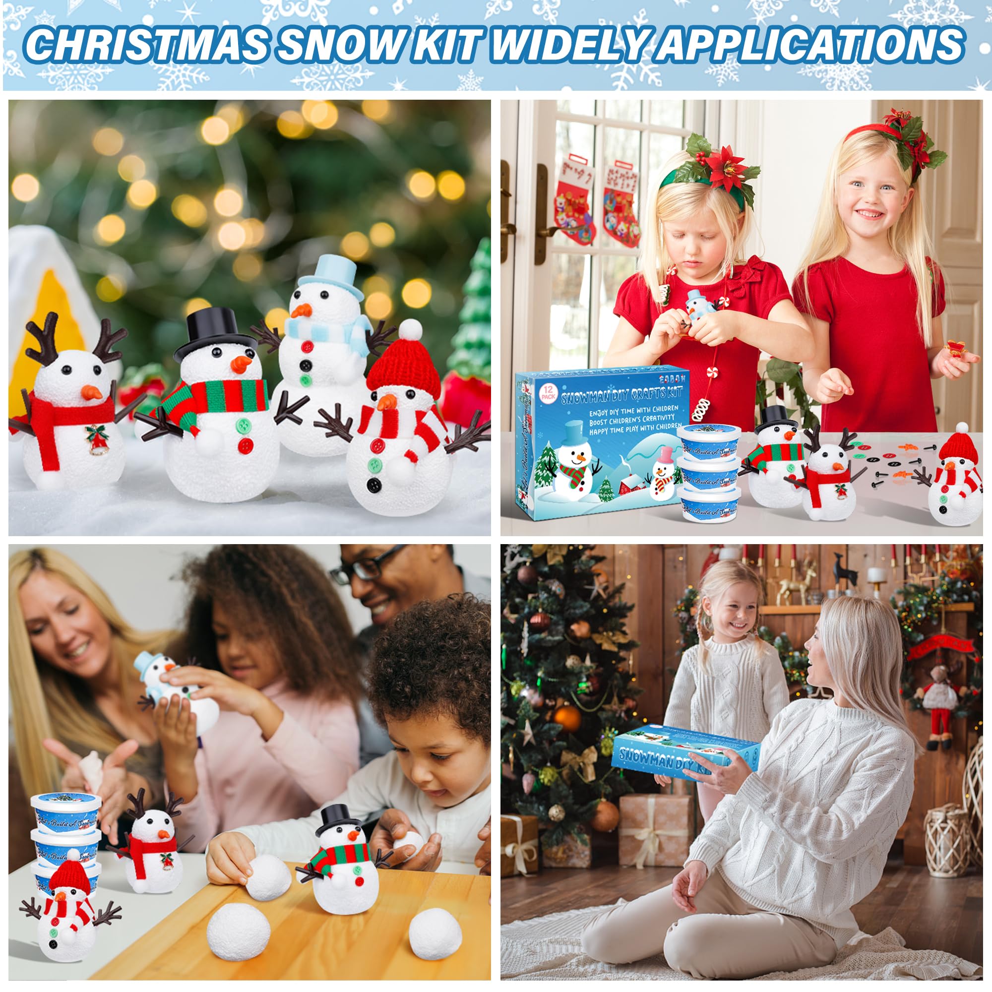 Foto 7 pulgar | Kit para Construir Muñeco de Nieve Eoboh con 24 Unidades de Arcilla Blanca - Venta Internacional