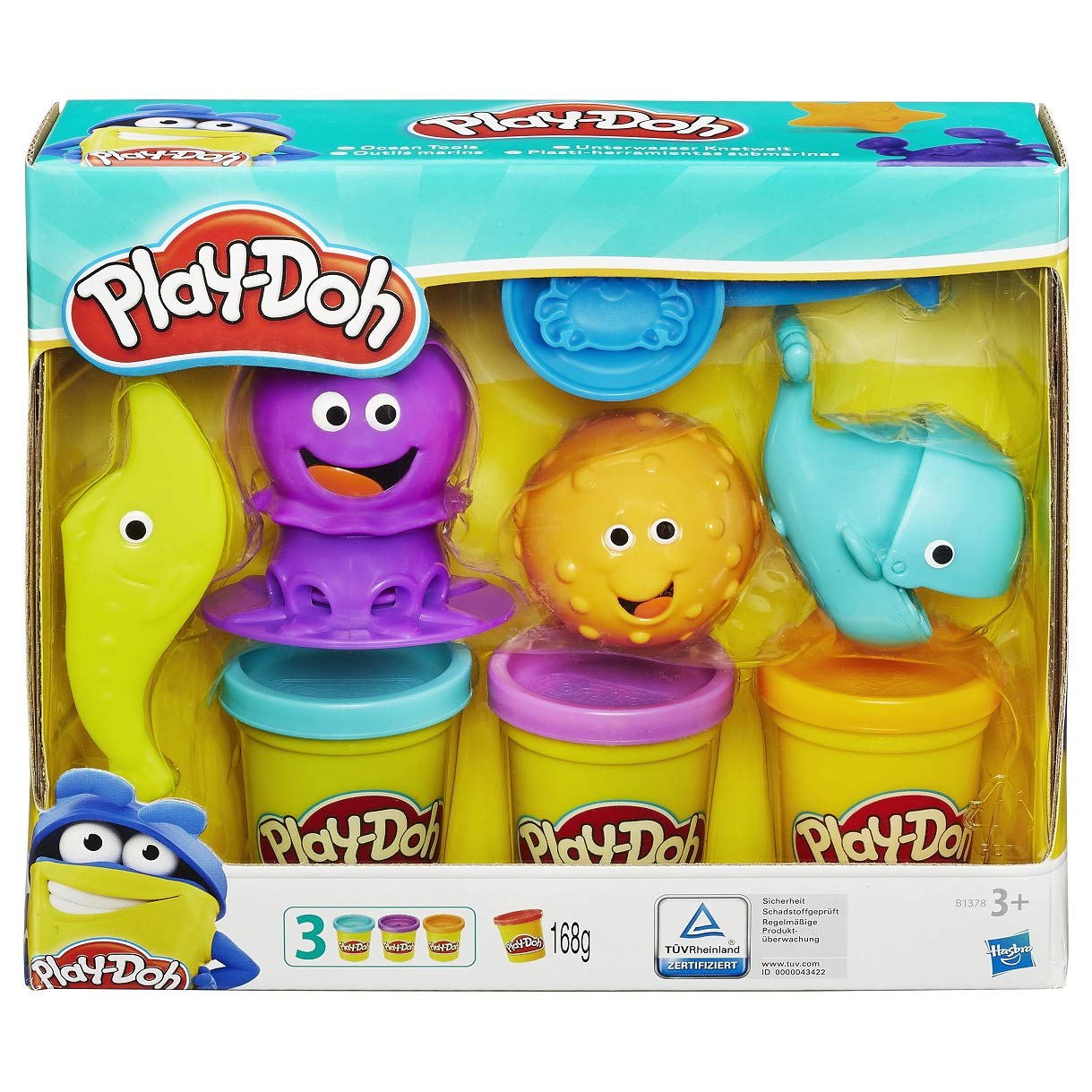 Foto 1 | Play-doh Ocean Tools Hasbro Para Niños De Más De 3 Años Con 3 Colores - Venta Internacional.