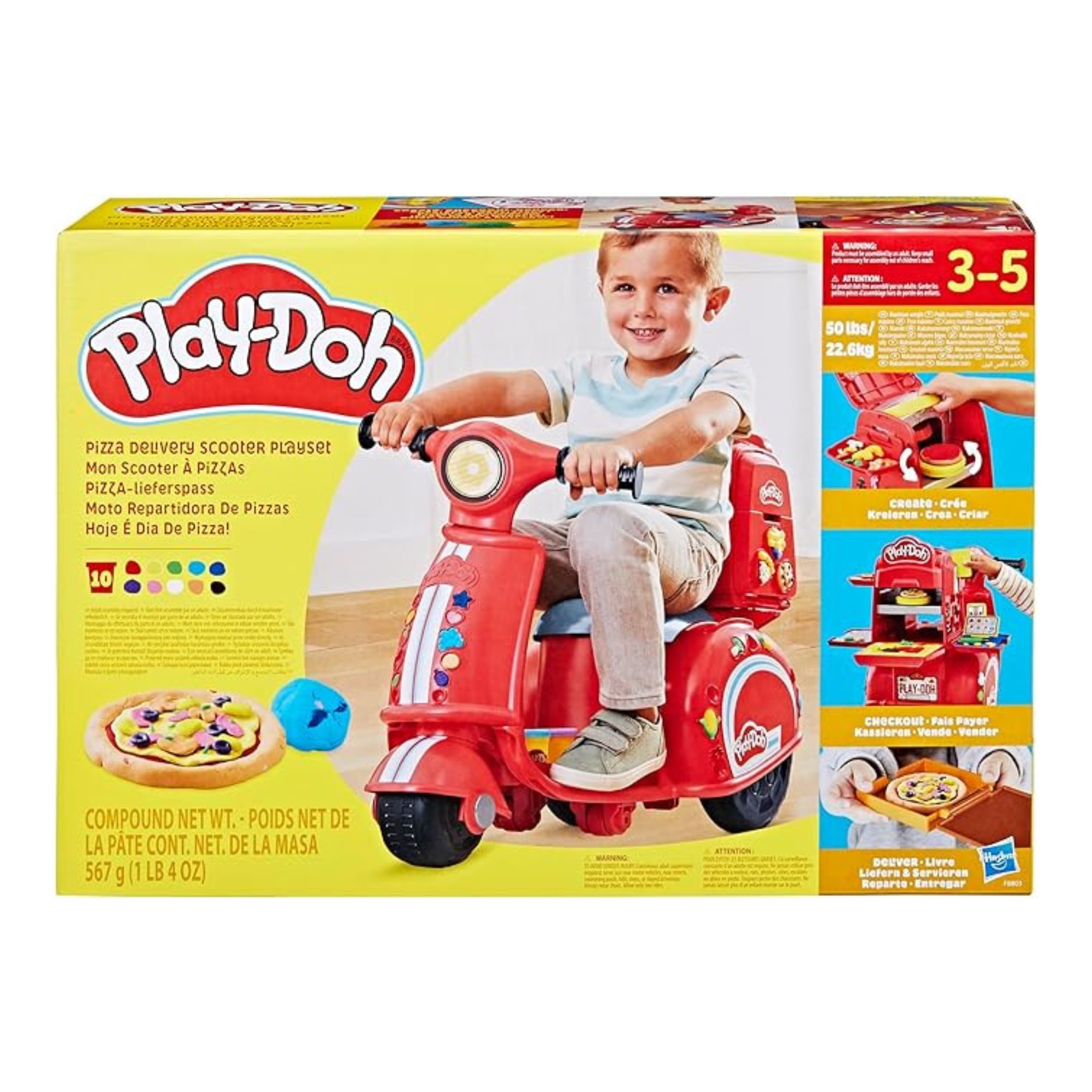 Foto 2 pulgar | Moto Play-doh Juguete de Montar Repartidora de Pizzas Rojo