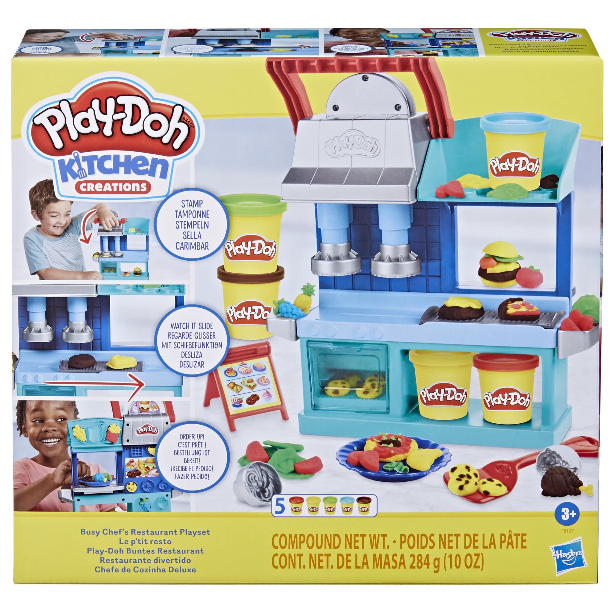 Foto 3 pulgar | Playset Play-doh Kitchen Creations Busy Chef's Restaurant - Venta Internacional