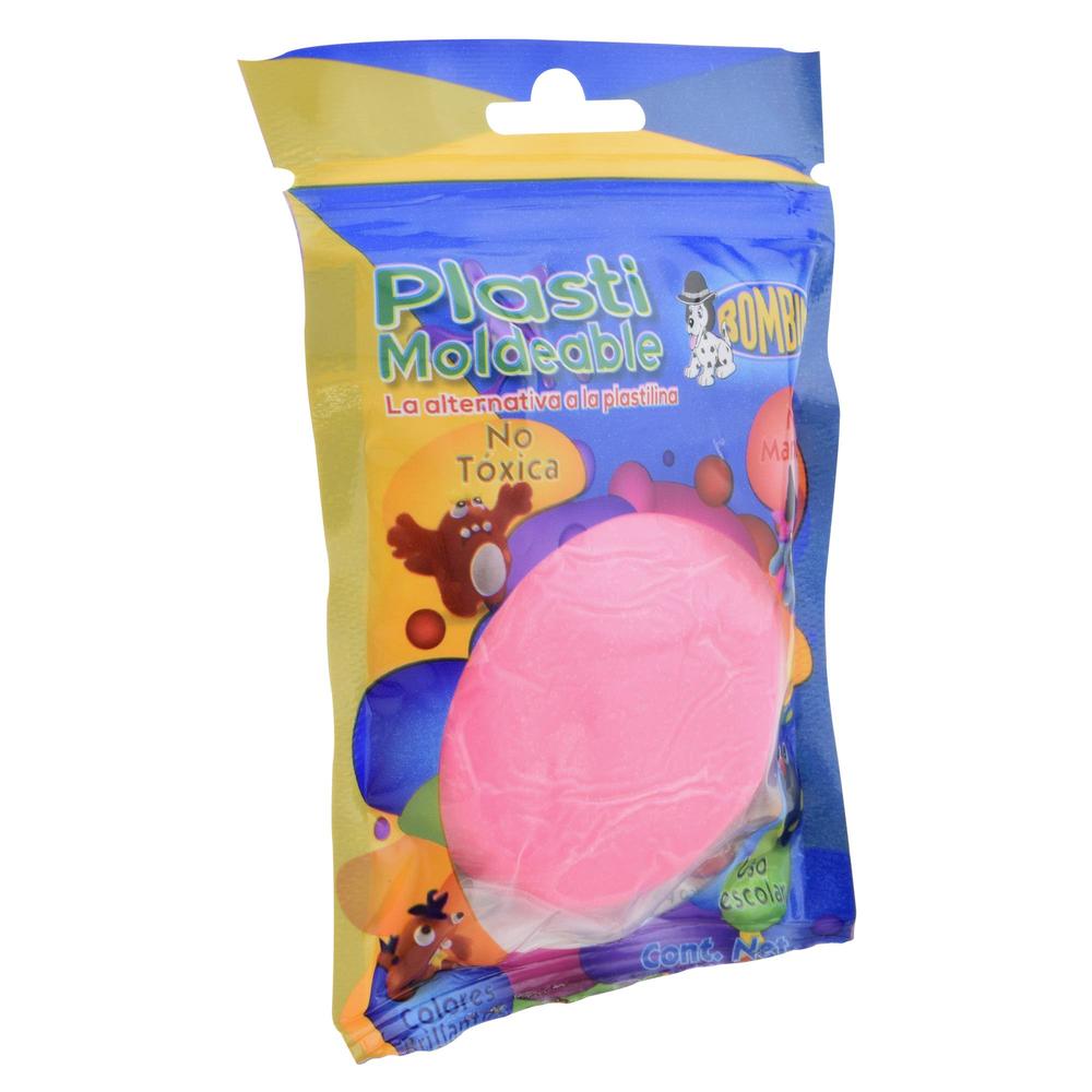 Foto 4 pulgar | Set 5 Piezas de Plastilina Moldeable Bombin Rosa 100 g