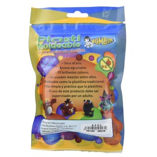 Foto 4 | Set 5 Piezas de Plastilina Moldeable Bombin Azul 100 g