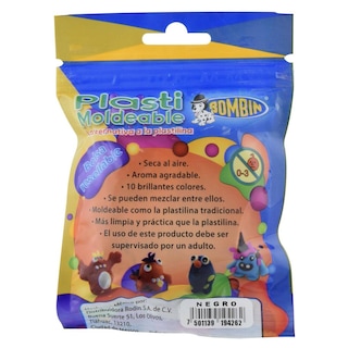 Foto 4 | Set 5 Piezas de Plastilina Moldeable Bombin Negra 100 g