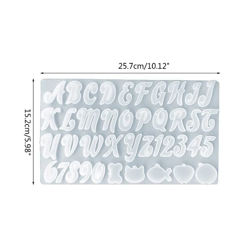 Foto 3 pulgar | Molde De Resina, 2 Letras, Números Cursivos, Resina Epoxídica - Venta Internacional.