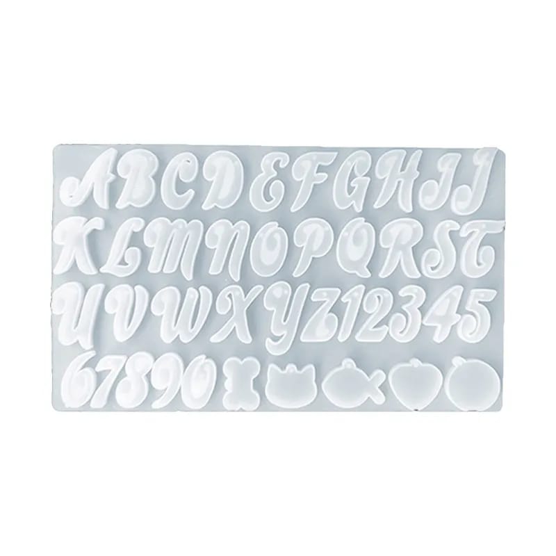 Foto 5 pulgar | Molde De Resina, 2 Letras, Números Cursivos, Resina Epoxídica - Venta Internacional.