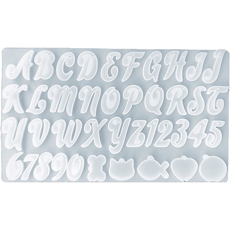 Foto 6 pulgar | Molde De Resina, 2 Letras, Números Cursivos, Resina Epoxídica - Venta Internacional.
