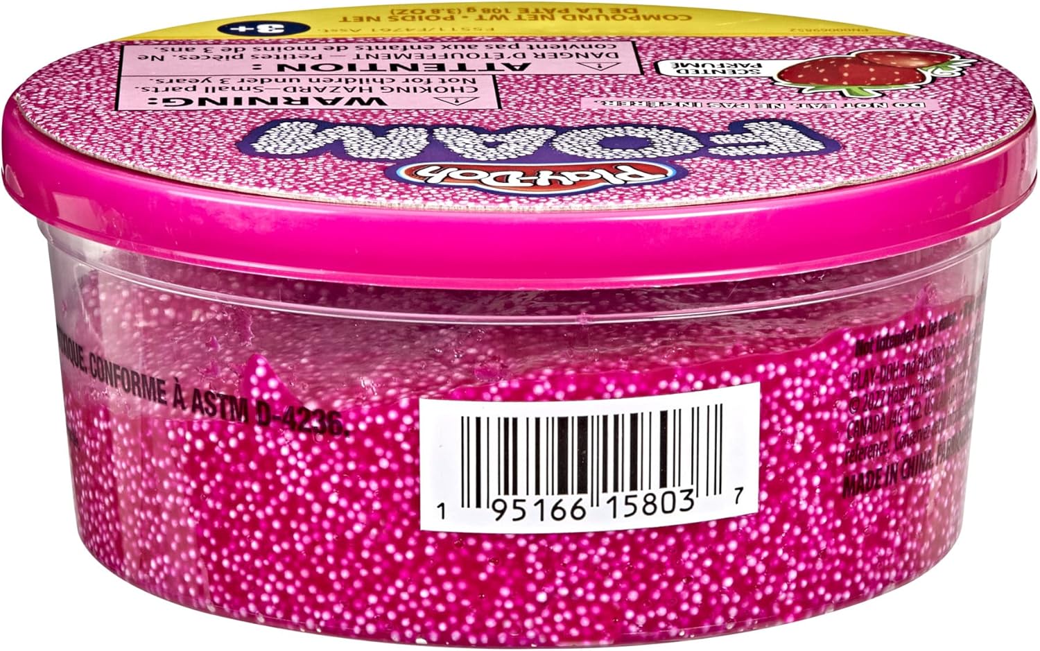 Foto 3 pulgar | Play Doh Foam - Lata Individual Fucsia/aroma Fresa Hasbro