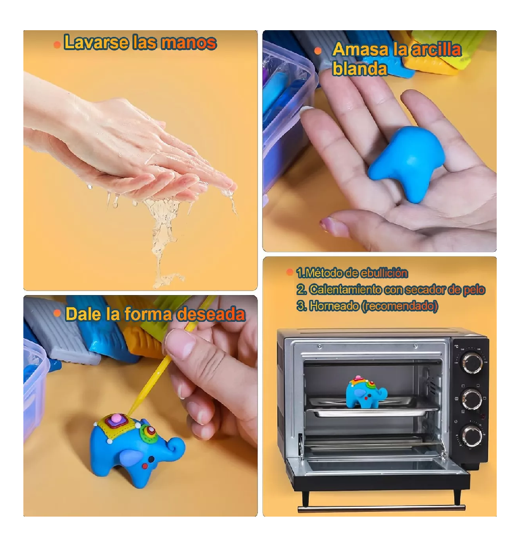 Foto 4 | Arcilla Moldeable Polimerica 92 Colores Plastilinas
