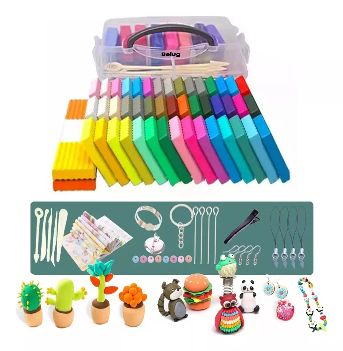Foto 4 pulgar | Plastilina De Masa De Arcilla Belug Creativa Para Niños 50 Colores