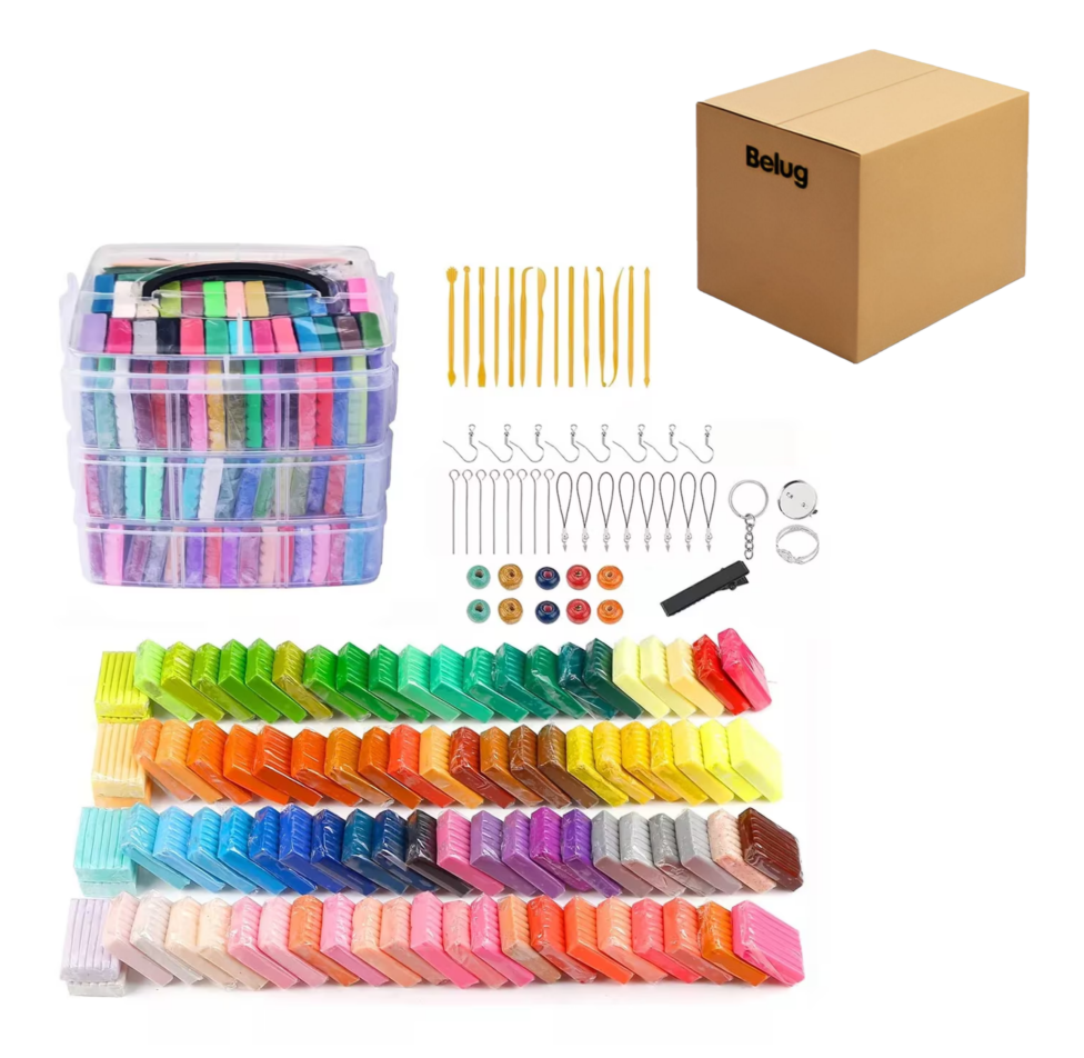 Arcilla Moldeable Polimerica 92 Colores Plastilinas Belug