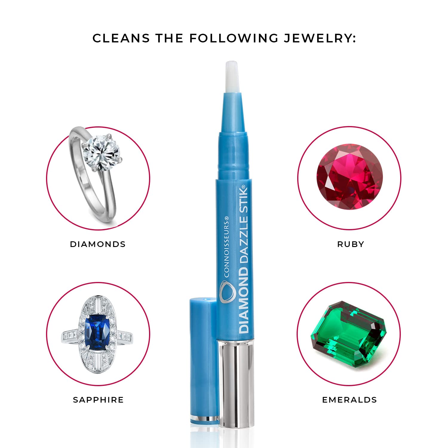 Foto 6 pulgar | Limpiador De Joyas Connoisseurs Diamond Dazzle Stik (paquete De 3) - Venta Internacional.