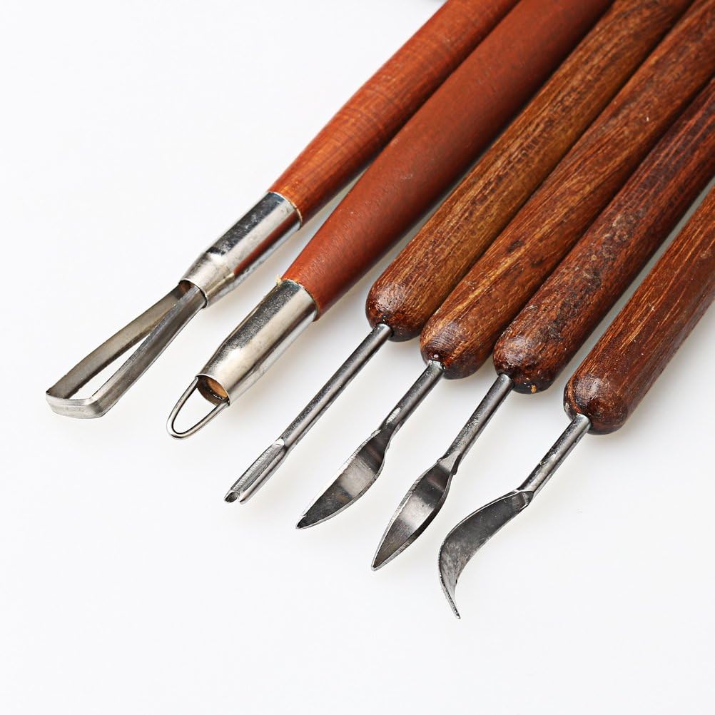 Foto 3 | Juego De Herramientas Para Esculpir En Arcilla, 6 Piezas, Acero Inoxidable Jieyou Con Madera - Venta Internacional.