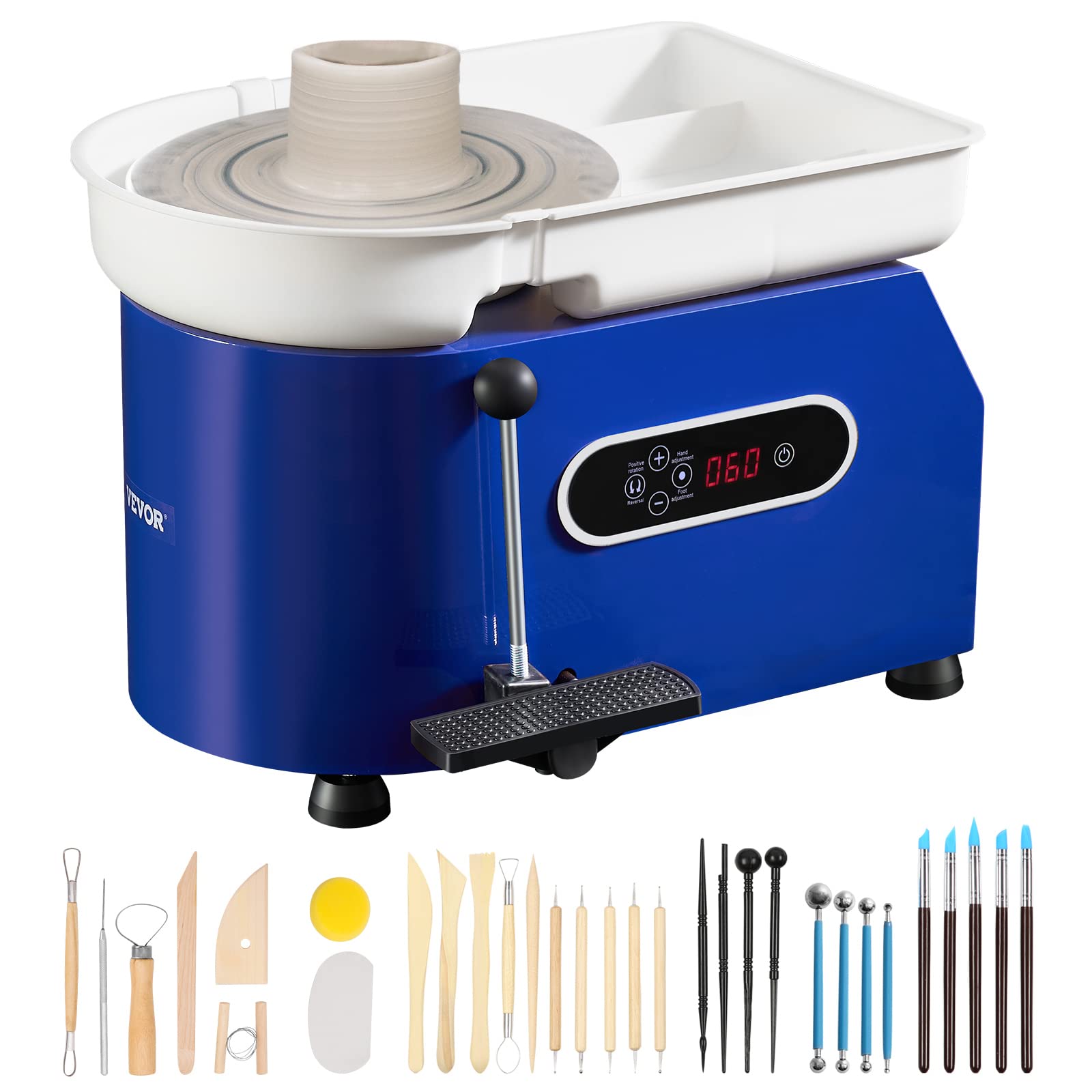 Foto 2 pulgar | Volante De Cerámica Vevor 450 W Para Adultos Con Plato Giratorio De 28 Cm Y 8 Kg - Venta Internacional.