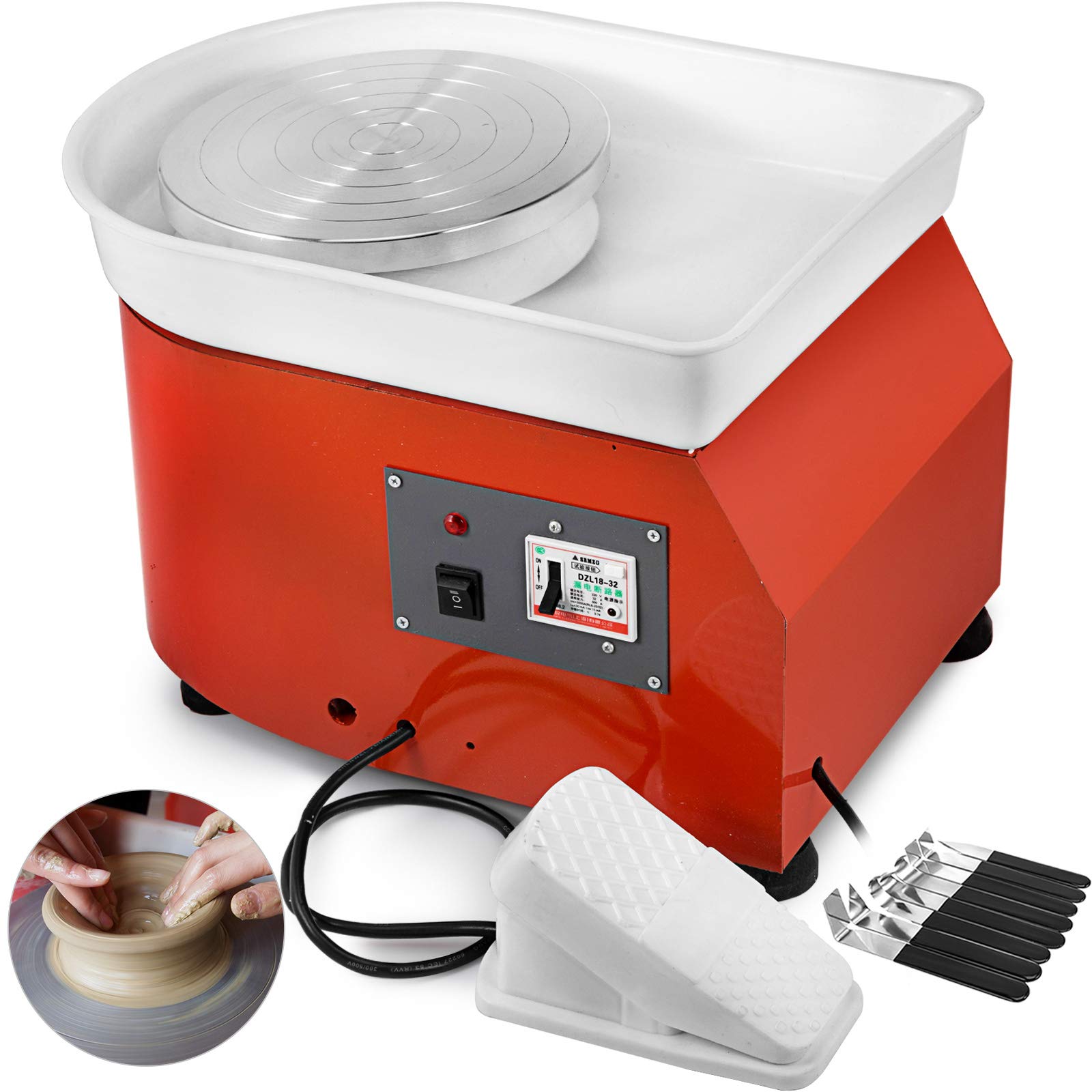 Foto 1 | Máquina Formadora De Ruedas De Cerámica Pottery Wheel Vevor De 25 Cm, 280 W - Venta Internacional.