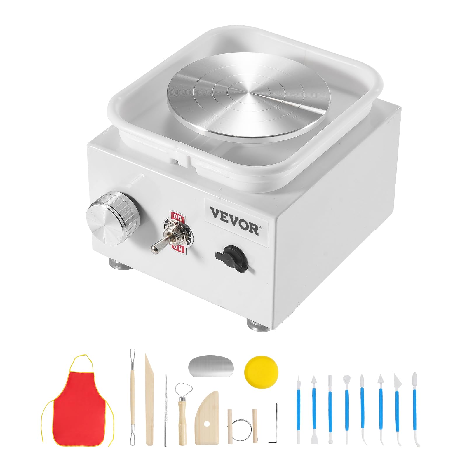 Foto 1 | Llanta De Cerámica Vevor Mini De 6,5 Cm/10 Cm, 2 Tocadiscos Eléctricos Wh - Venta Internacional.