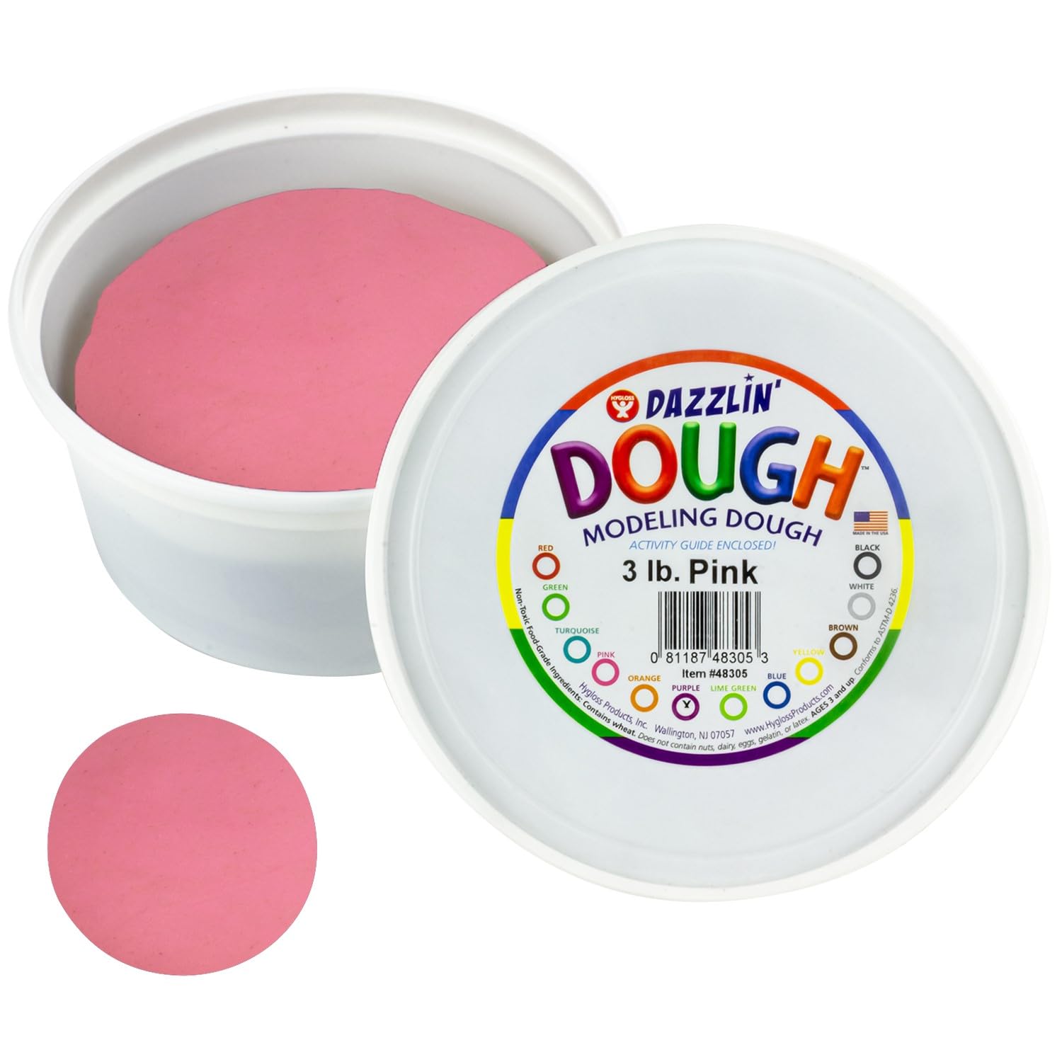 Foto 2 pulgar | Masa Para Modelar Hygloss Products Dazzlin' Unscented, 1,36 Kg, Color Rosa - Venta Internacional.