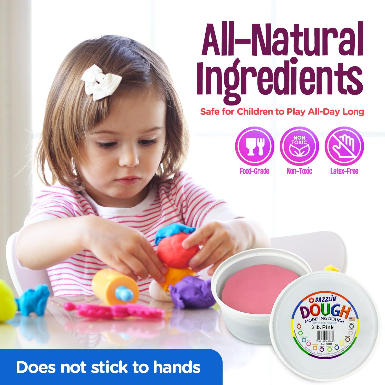 Foto 5 pulgar | Masa Para Modelar Hygloss Products Dazzlin' Unscented, 1,36 Kg, Color Rosa - Venta Internacional.