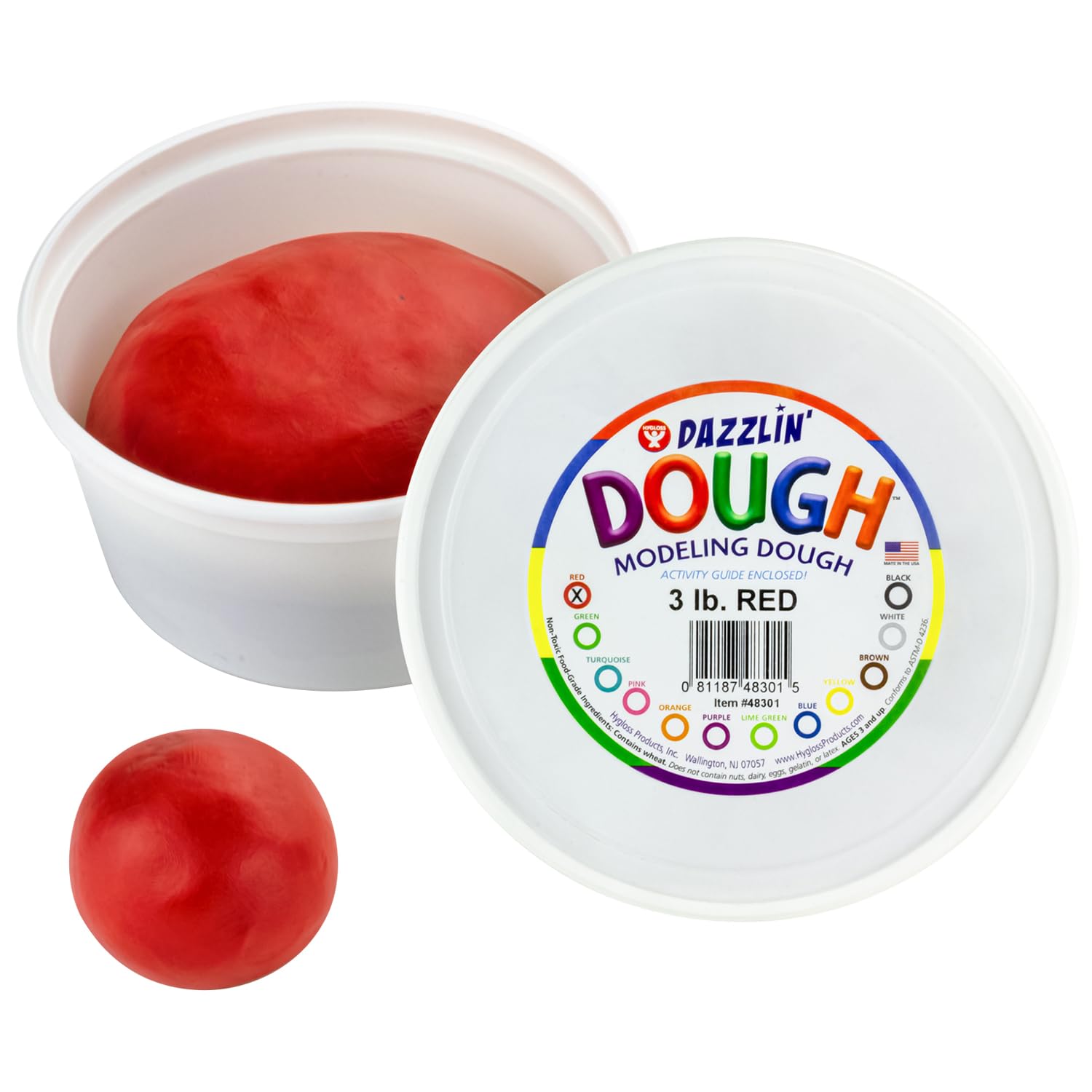 Foto 2 pulgar | Masa Para Modelar Hygloss Products Dazzlin' Dough, Color Rojo, 1,36 Kg - Venta Internacional.