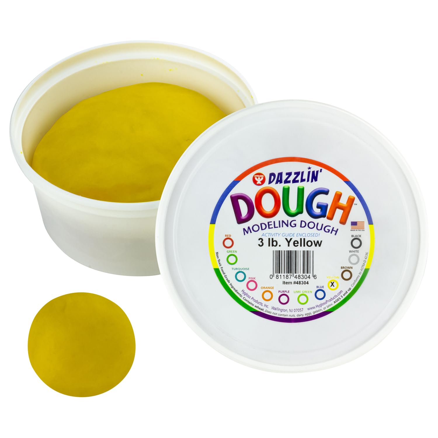 Foto 2 pulgar | Masa Para Modelar Hygloss Products Dazzlin' Dough Yellow 1.36 Kg - Venta Internacional.