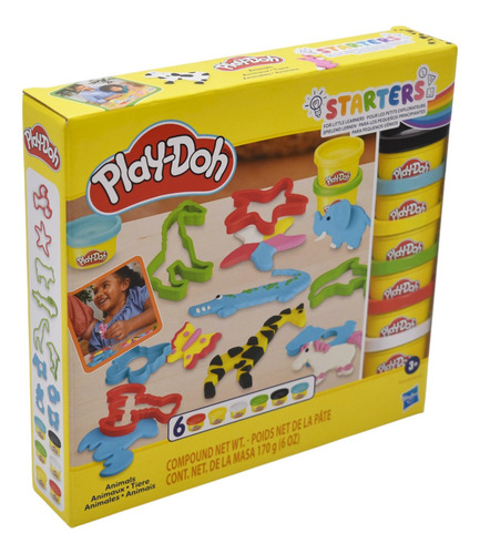 Foto 2 | Play Doh Animales 6 Botes Y 10 Moldes 170g Hasbro