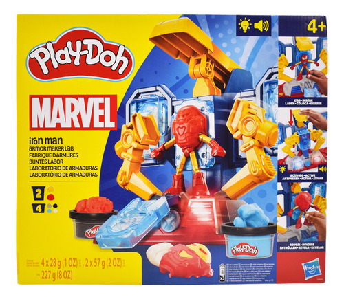 Foto 2 pulgar | Play Doh Marvel Iron Man Laboratorio De Armaduras Hasbro