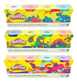 Foto 1 | Paquete 12 Play Doh Latas Masa 448g Dinosaurios Zoo Helados
