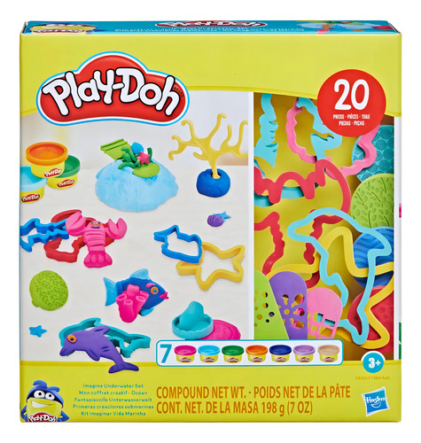 Foto 2 pulgar | Play Doh Primeras Creaciones Submarinas 198g Hasbro