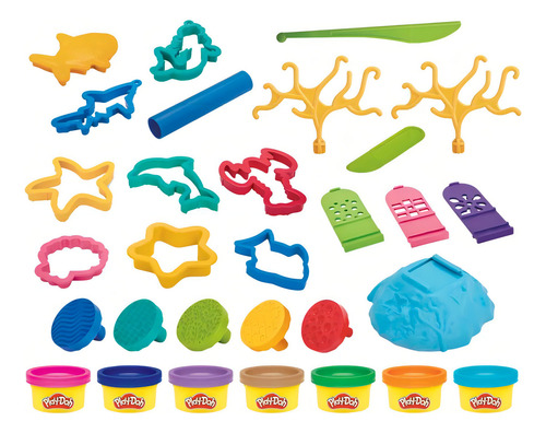 Foto 3 pulgar | Play Doh Primeras Creaciones Submarinas 198g Hasbro