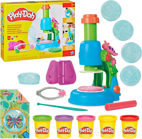 Foto 3 pulgar | Play Doh Microscopio Luminoso 284g Hasbro