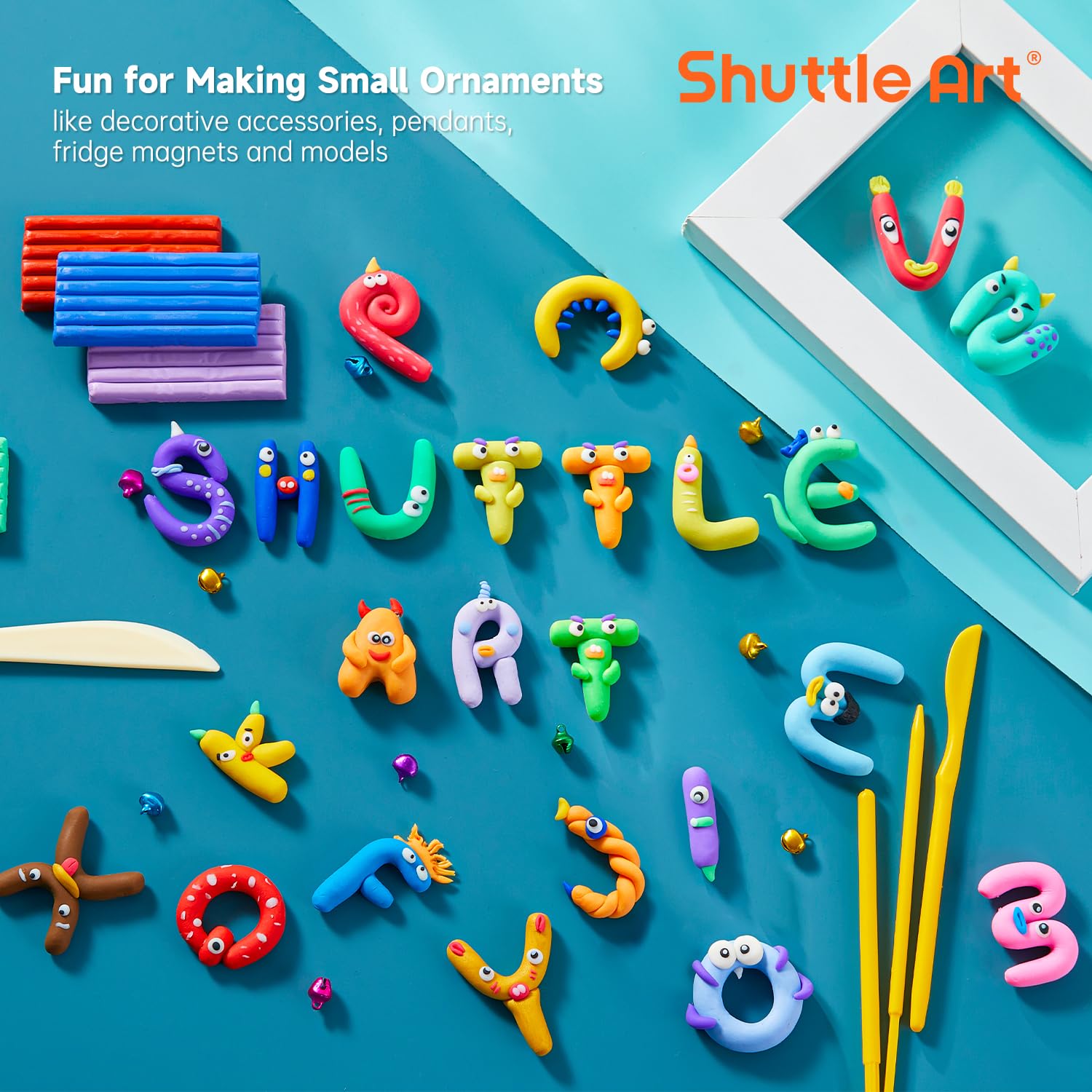 Foto 5 | Kit De Arcilla Polimérica Shuttle Art  60 Colores  Con 19 Herramientas Y Accesorios - Venta Internacional.