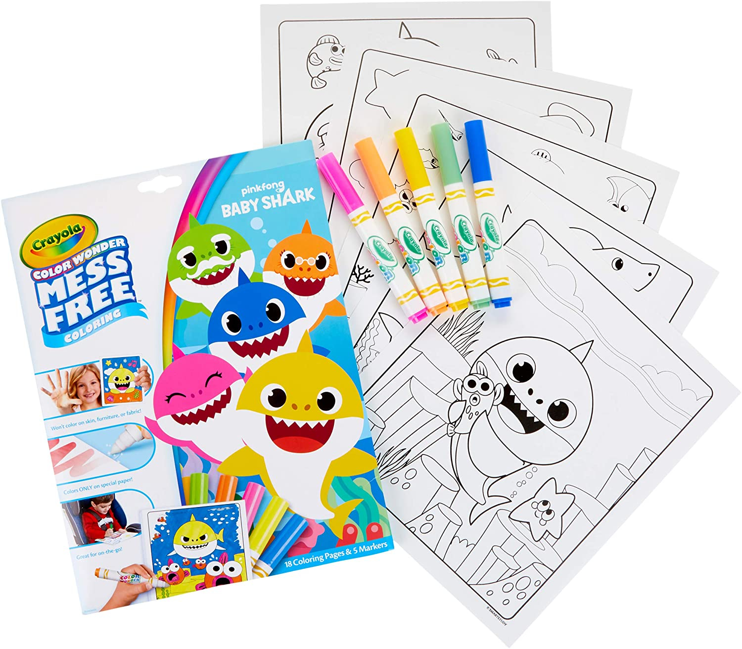 Foto 2 pulgar | Venta Internacional- Libro para Colorear Crayola Baby Shark