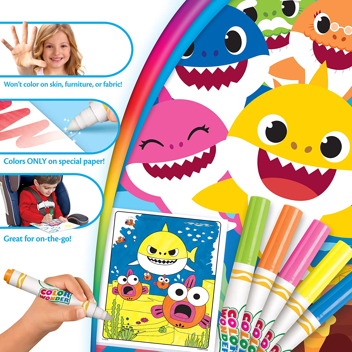 Foto 6 pulgar | Venta Internacional- Libro para Colorear Crayola Baby Shark