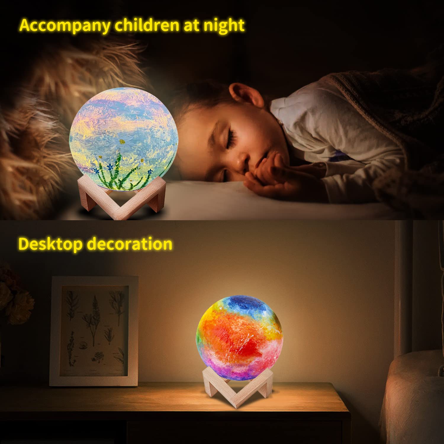 Foto 7 pulgar | Venta Internacional - Kit De Pintura Moon Lamp Weceit Diy 3d Moon Light Para Niños De 8 A 12 Años