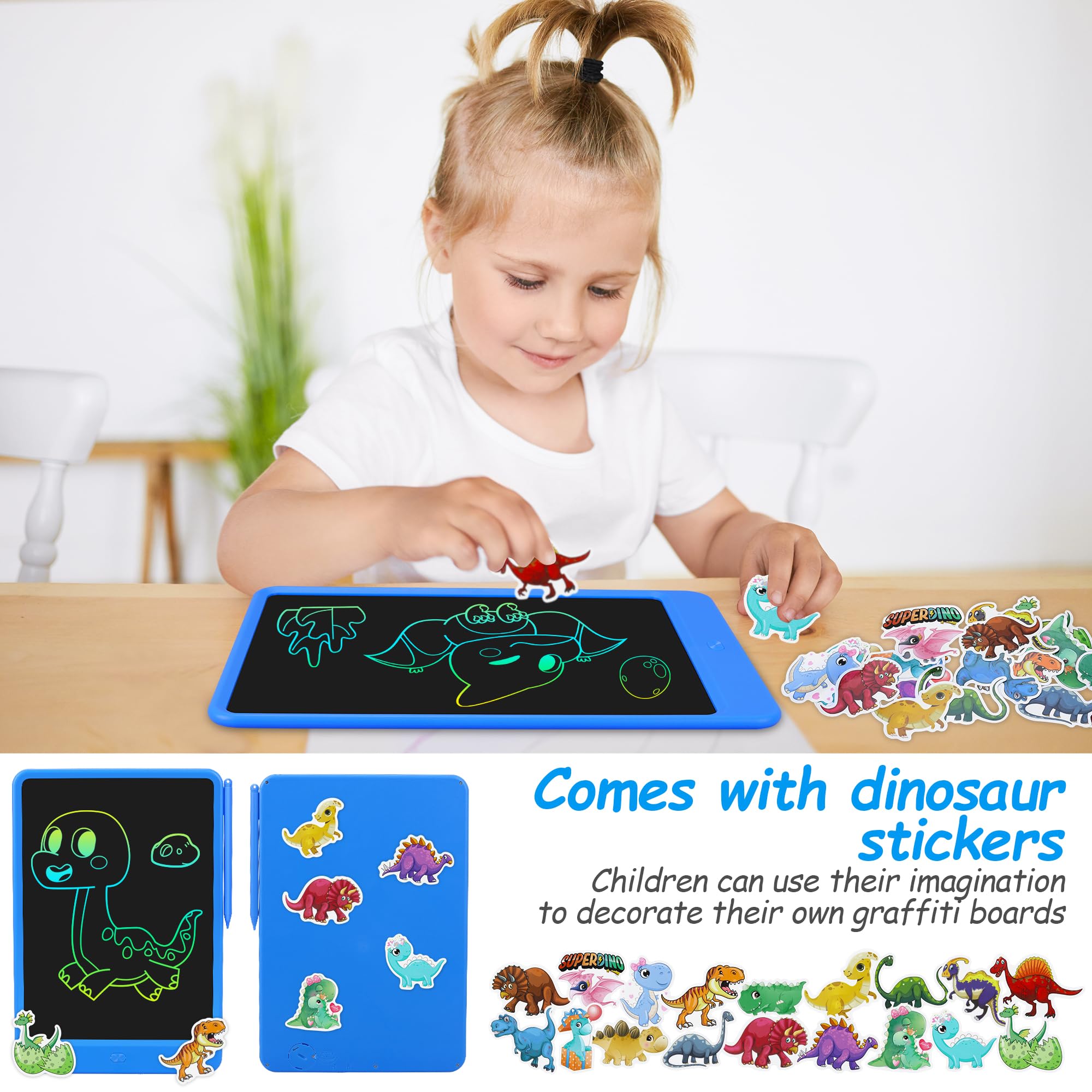 Foto 6 pulgar | Venta Internacional - Tableta De Escritura Lcd Toyk, Pizarra Para Garabatos Para Niños Pequeños De 12 Pulgadas, Azul
