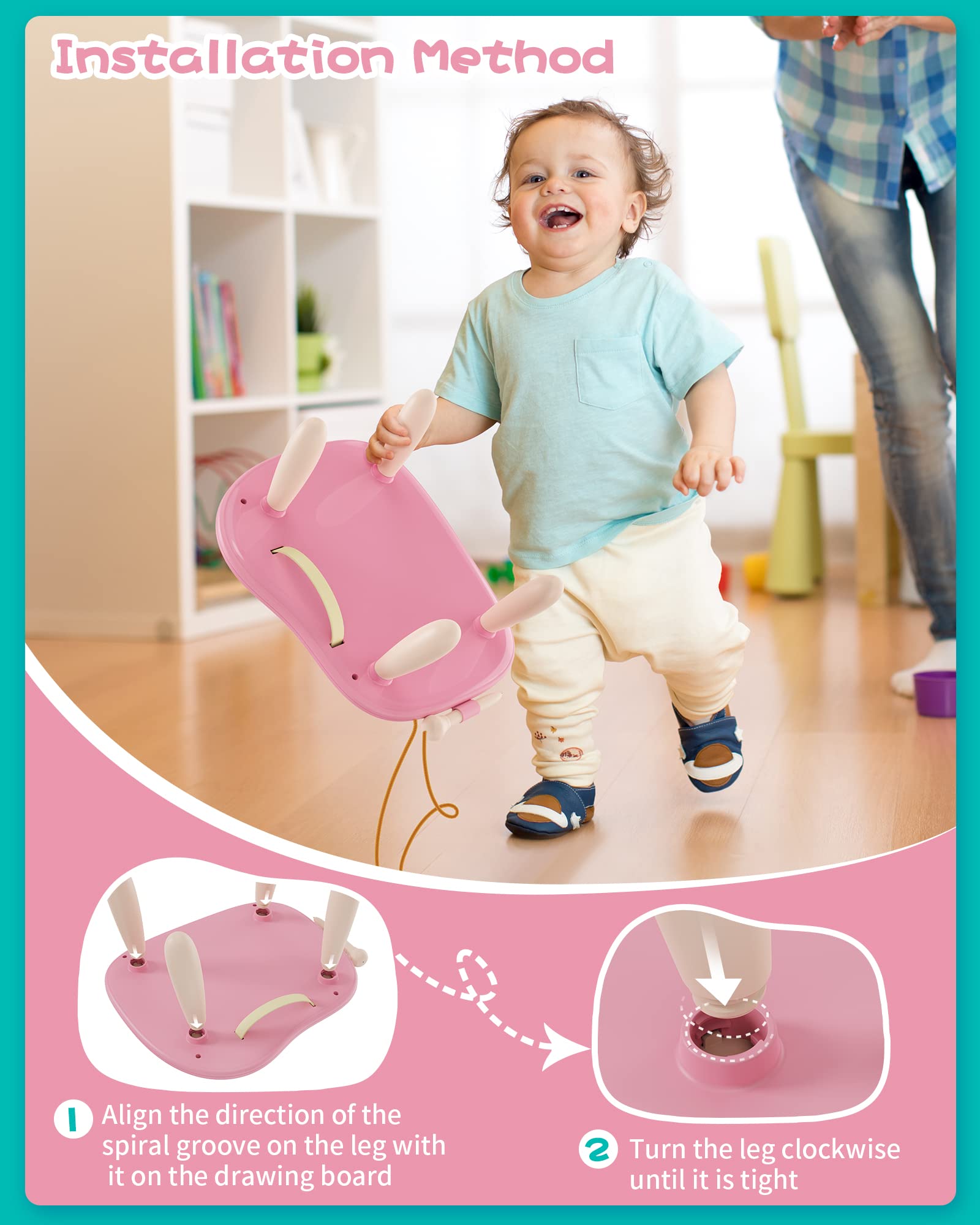 Foto 5 pulgar | Venta Internacional - Tablero De Dibujo Magnético Bopicokok Toys Para Niños De 1 A 2 Años