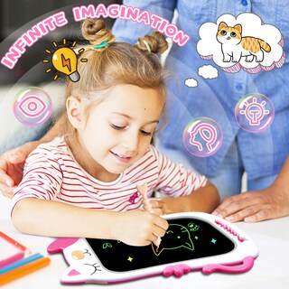 Foto 2 | Venta Internacional - Tableta De Escritura Lcd Drawing Doodle Board Gjzz Para Niños, Color Rosa
