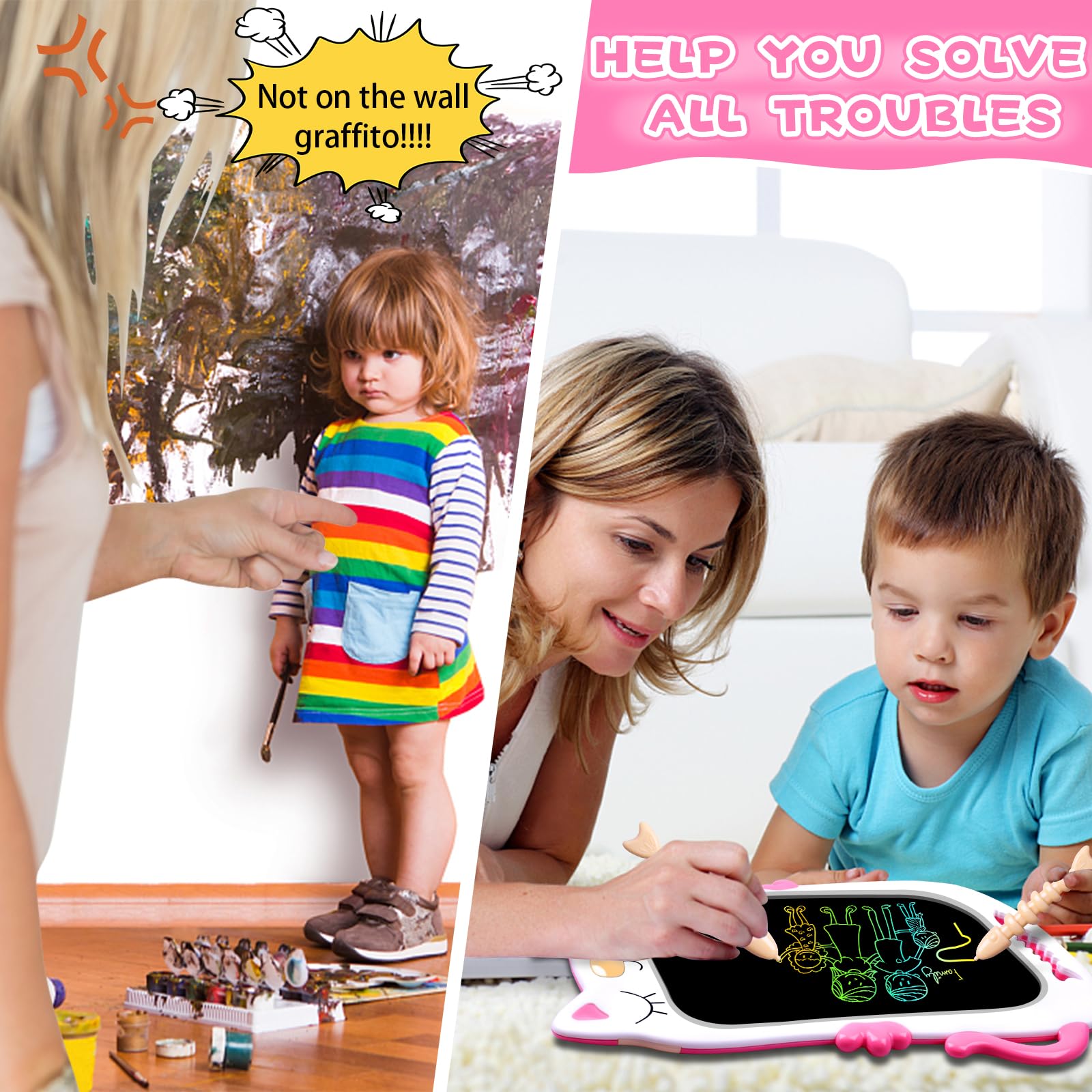 Foto 4 pulgar | Venta Internacional - Tableta De Escritura Lcd Drawing Doodle Board Gjzz Para Niños, Color Rosa